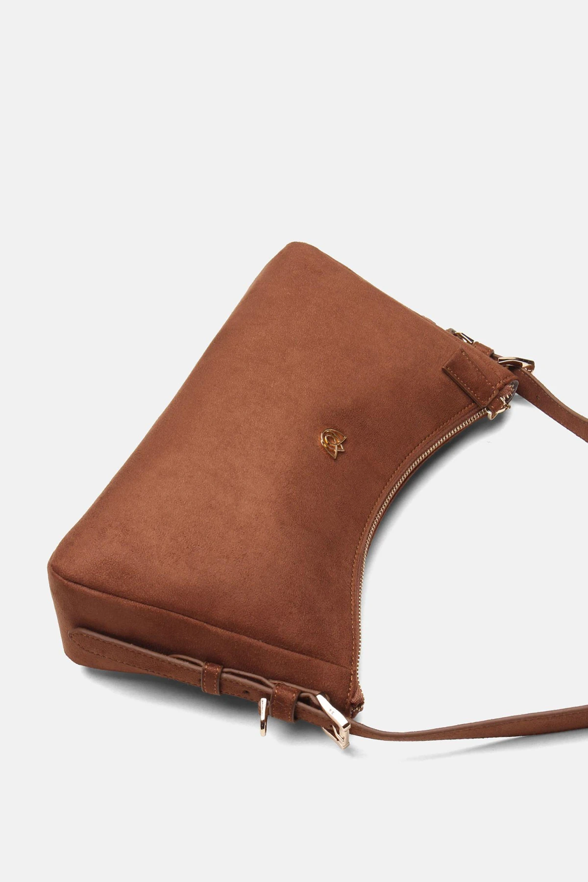 Süet Sueva Kadın El ve Omuz Çantası - Taba