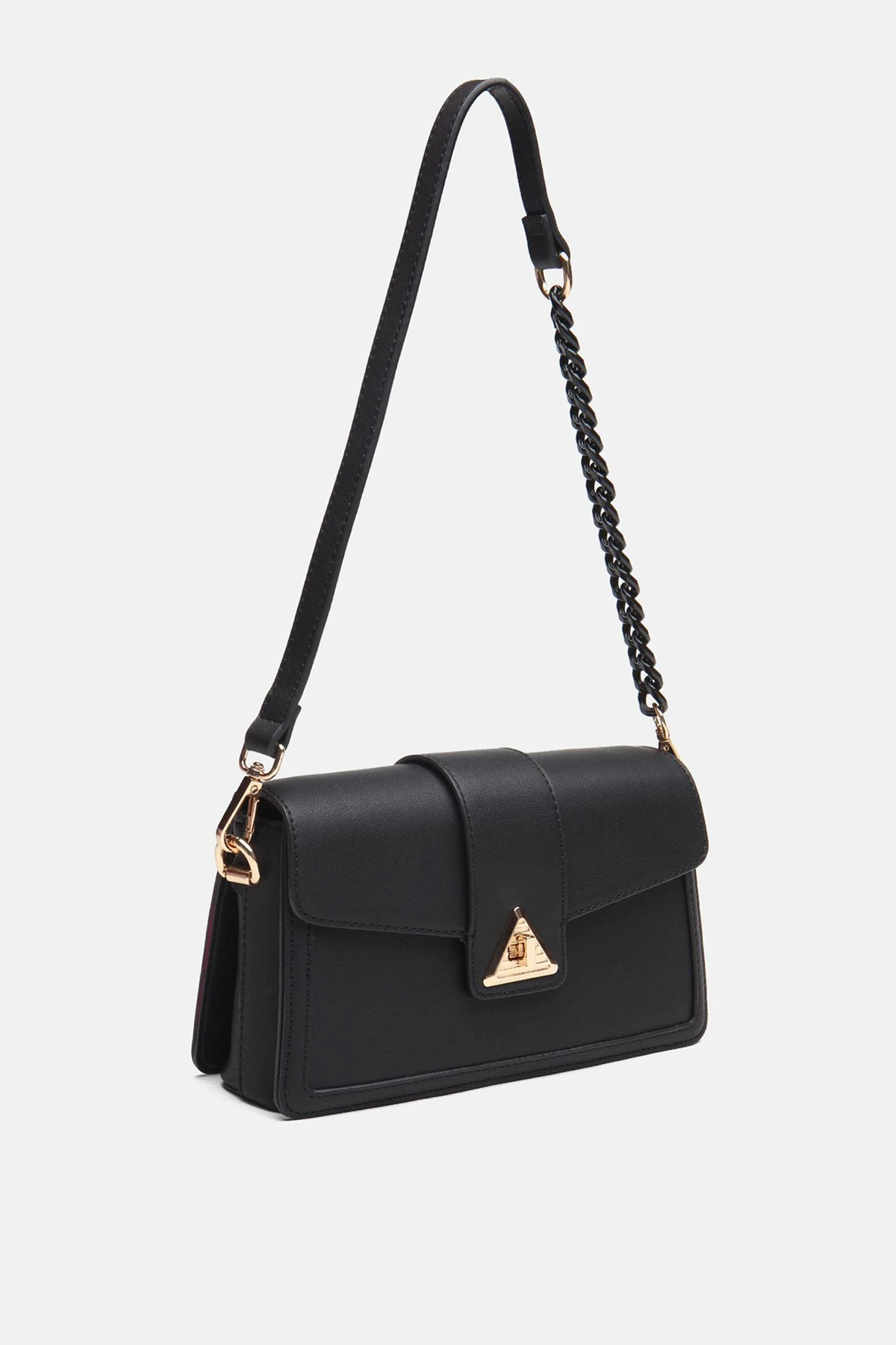 Zincir Detaylı Zoya Kadın Omuz Çantası - Siyah