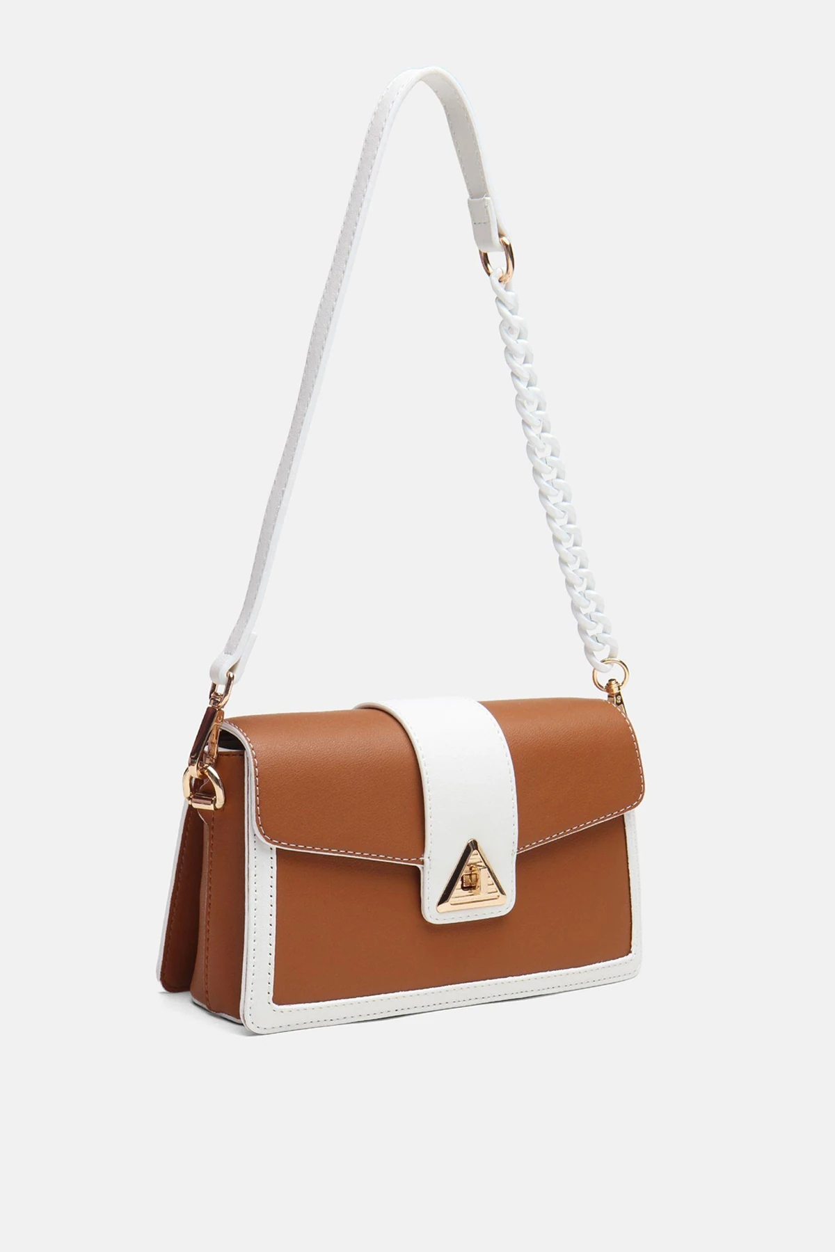 Zincir Detaylı Zoya Kadın Omuz Çantası - Taba