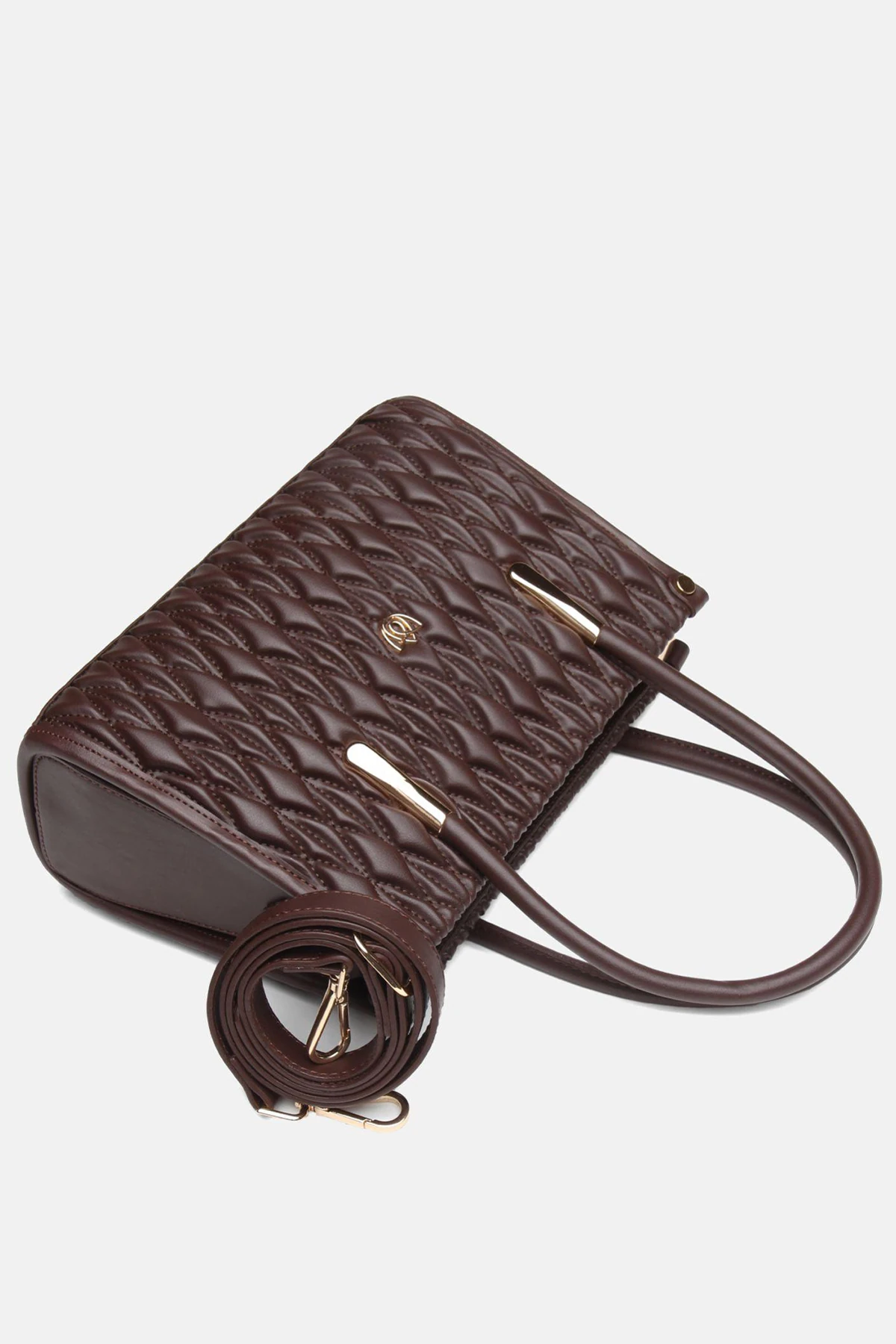 Kapitone Gövdeli Kayla El Ve Omuz Çantası - Kahverengi