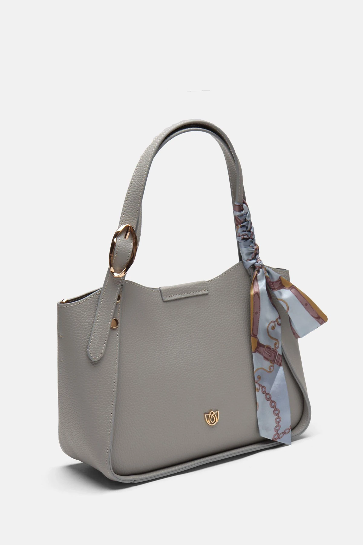 Yavru Çantalı Modern Tasarım Arwen Kadın Omuz Çantası - Gri