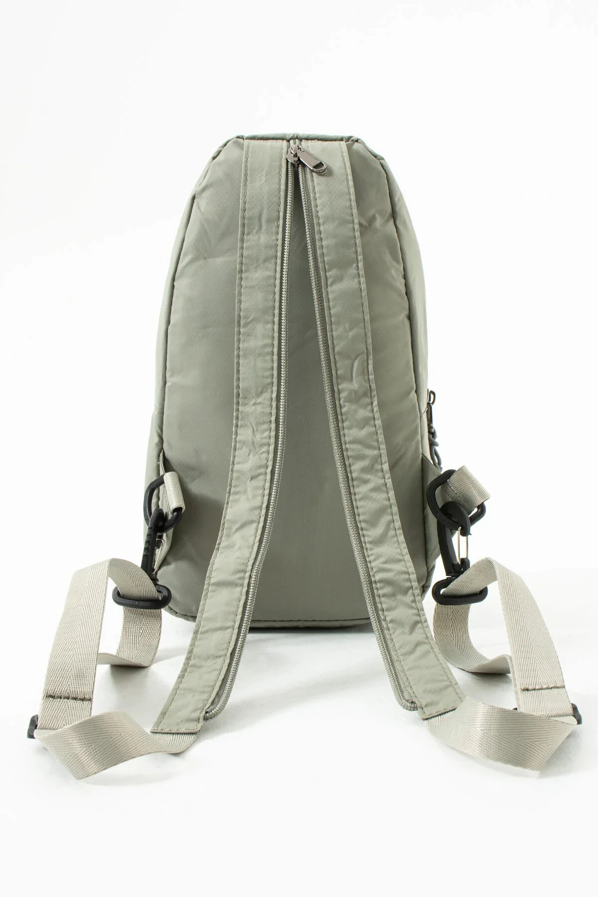 Suya Dayanıklı 3 Bölmeli Unisex Çapraz ve Sırt Çantası - Açık Gri