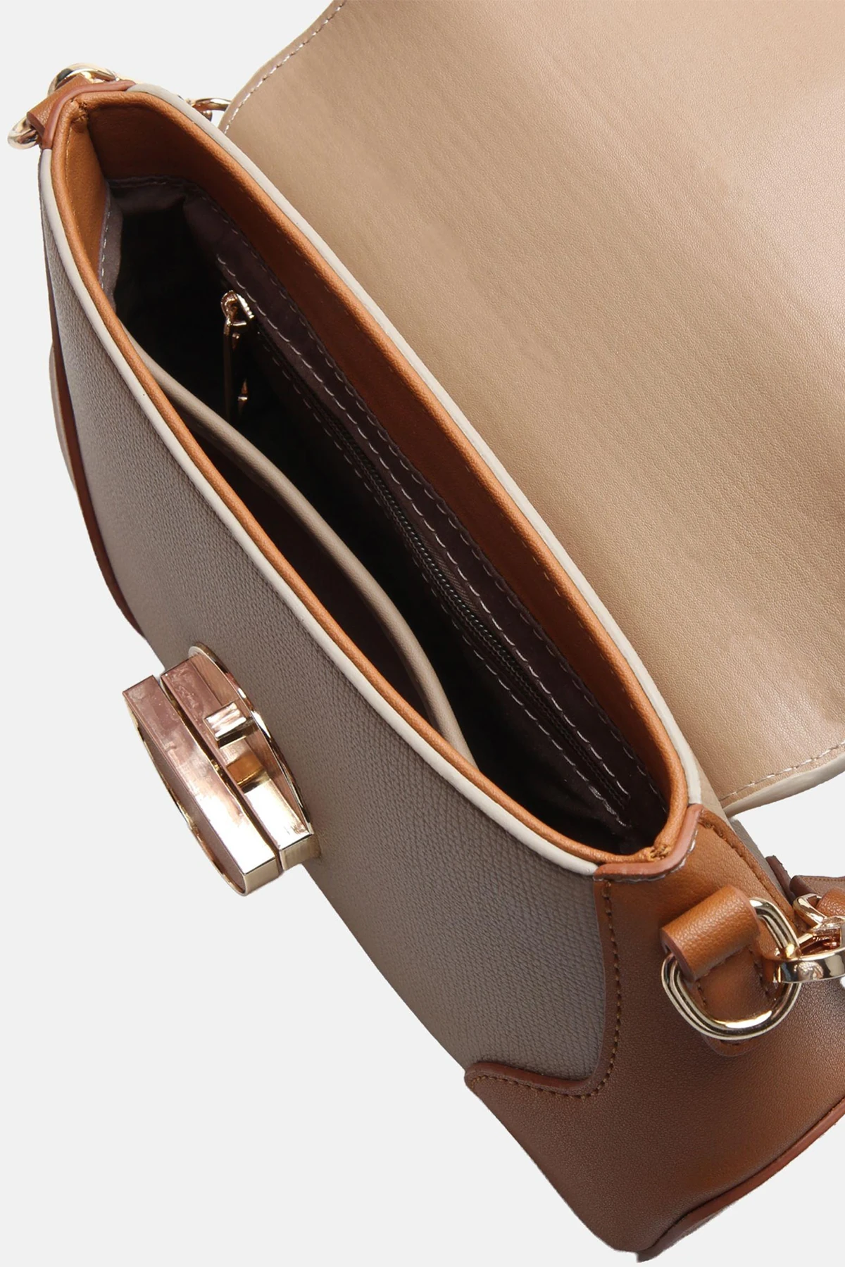 Günlük Kullanım Sienna Kadın Omuz Çantası - Vizon Camel