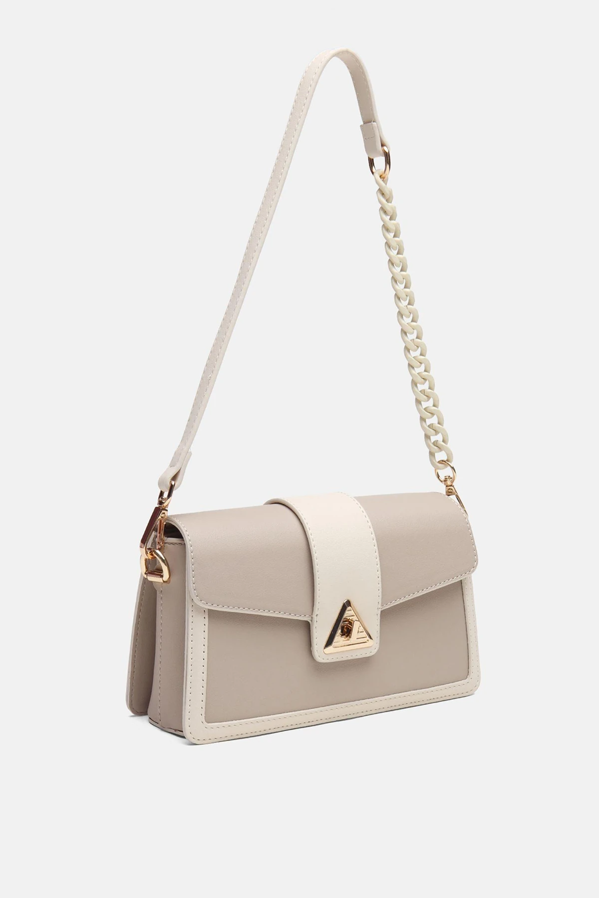 Zincir Detaylı Zoya Kadın Omuz Çantası - Vizon