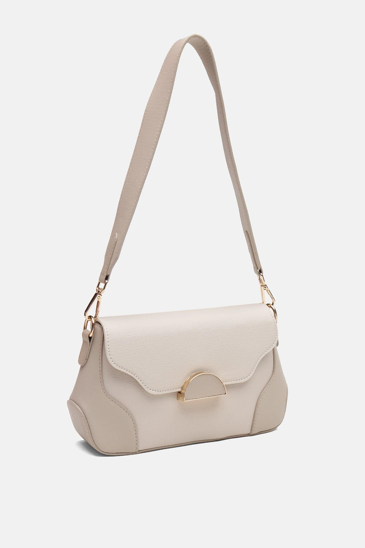 Günlük Kullanım Sienna Kadın Omuz Çantası - Krem Vizon