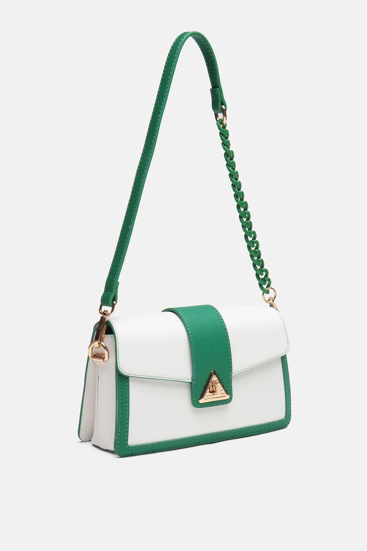 Zincir Detaylı Zoya Kadın Omuz Çantası - Yeşil