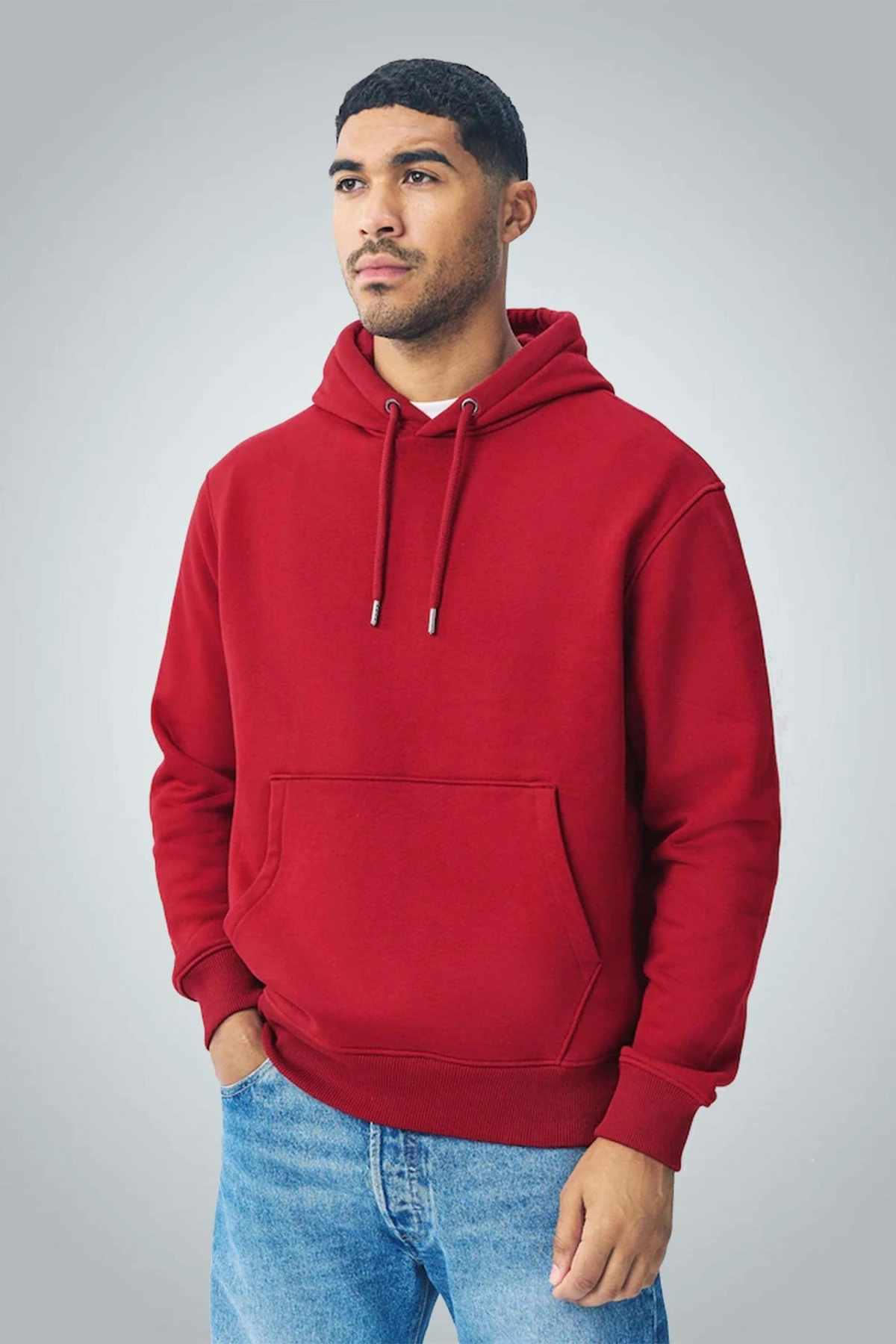 3 İplik Kapüşonlu Erkek Sweatshirt