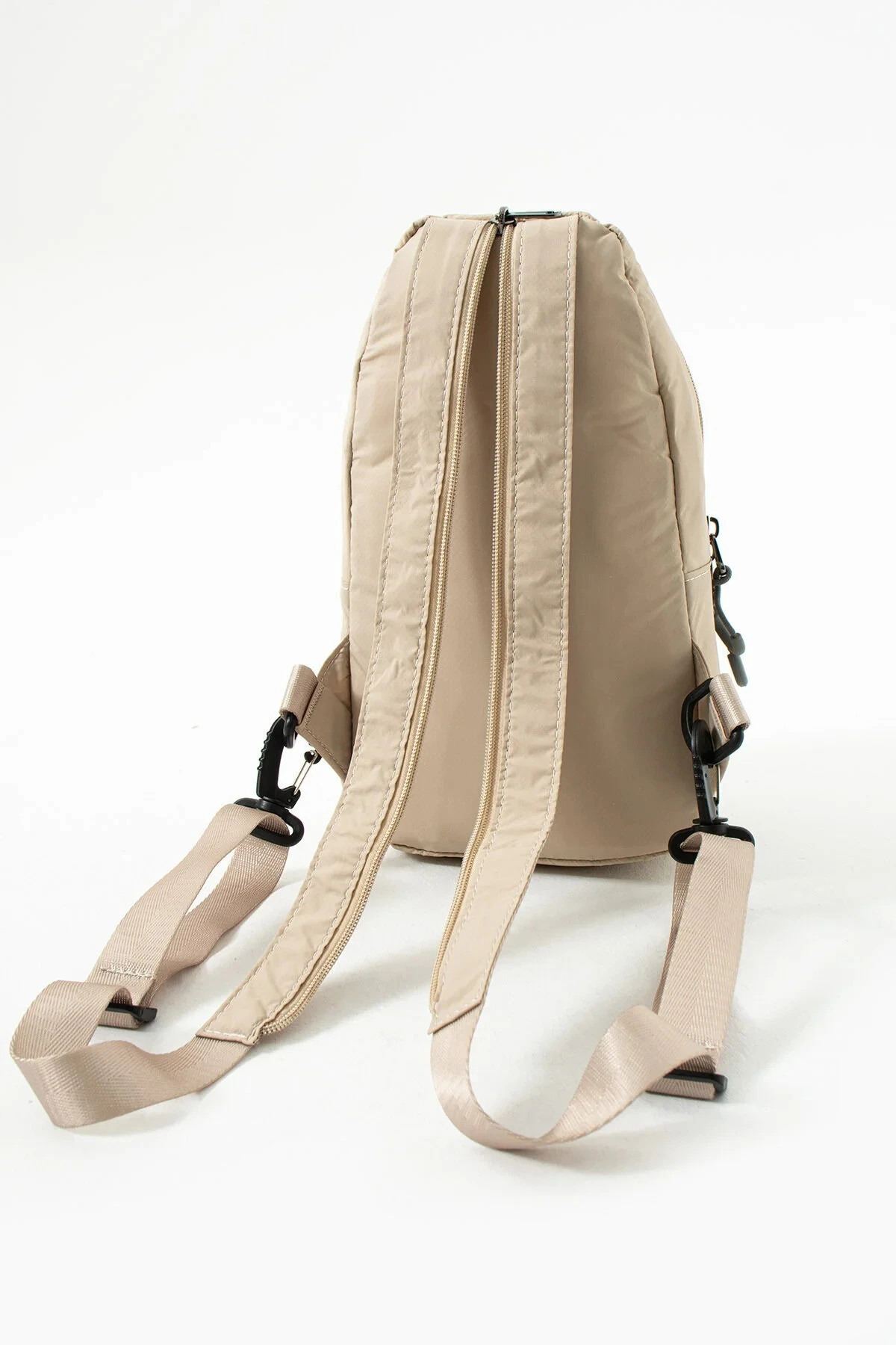 Suya Dayanıklı 3 Bölmeli Unisex Çapraz ve Sırt Çantası - Krem