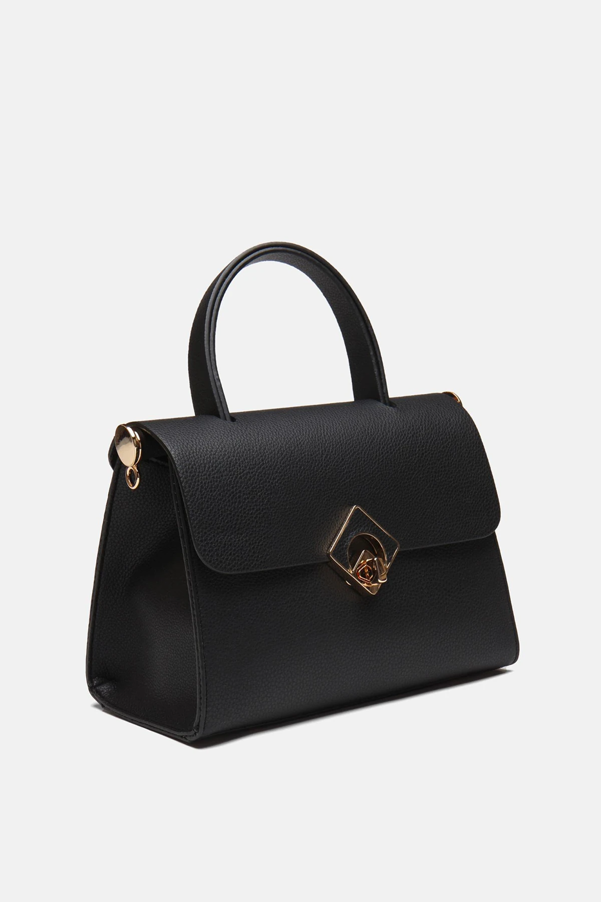 ​Ayarlanabilir Askılı Vamir Kadın El ve Omuz Çantası - Siyah