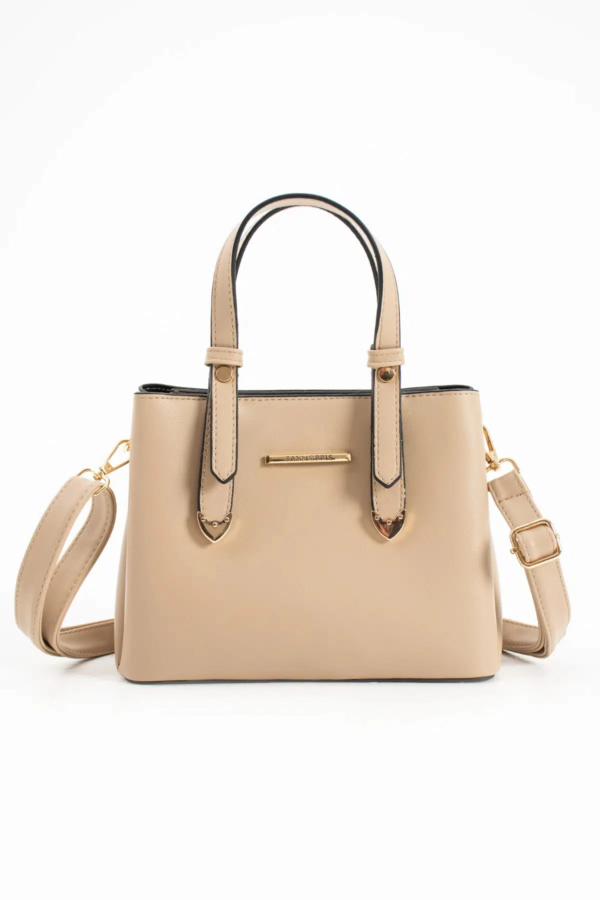 4 Bölmeli Gold Aksesuarlı Şık Kadın Omuz ve El Çantası