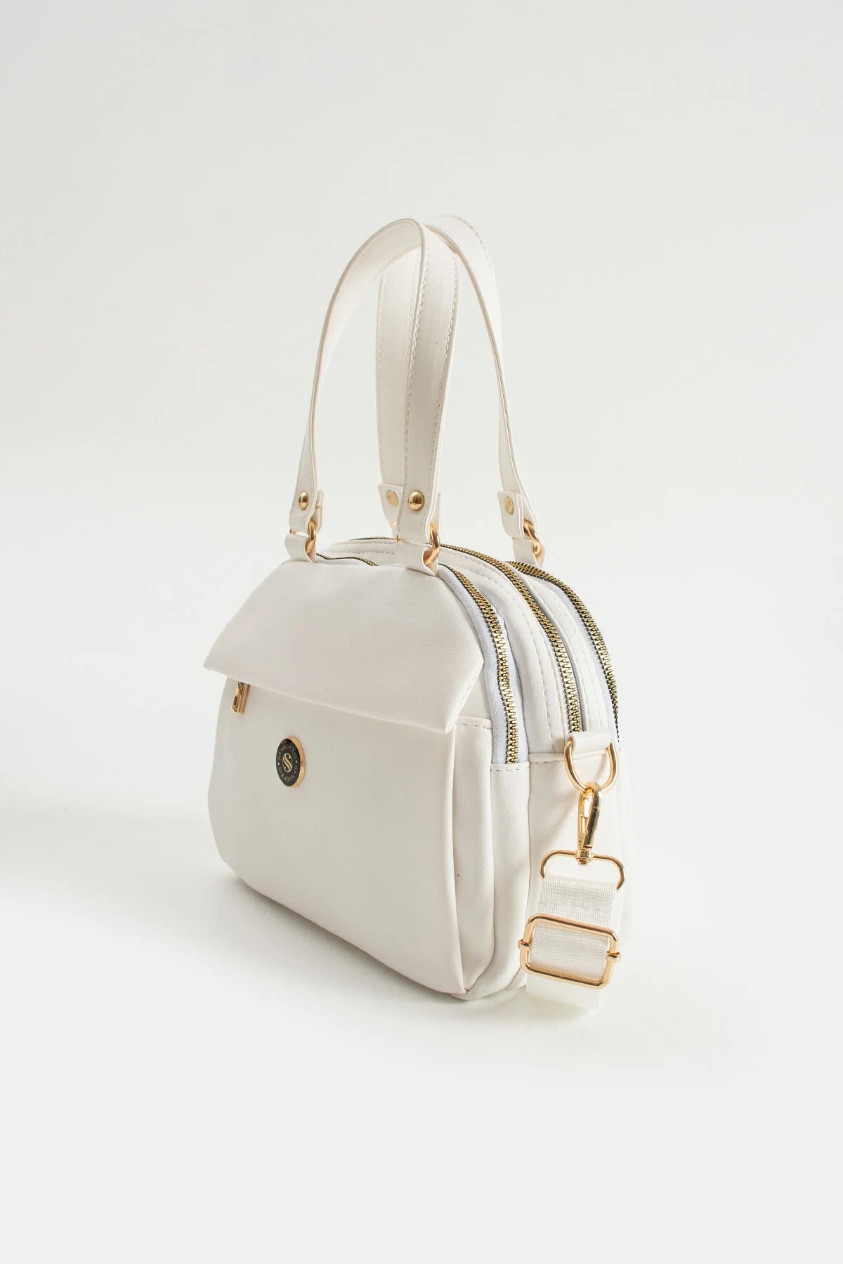 Suni Deri Ayarlanabilir Çapraz Askılı Omuz ve El Çantası