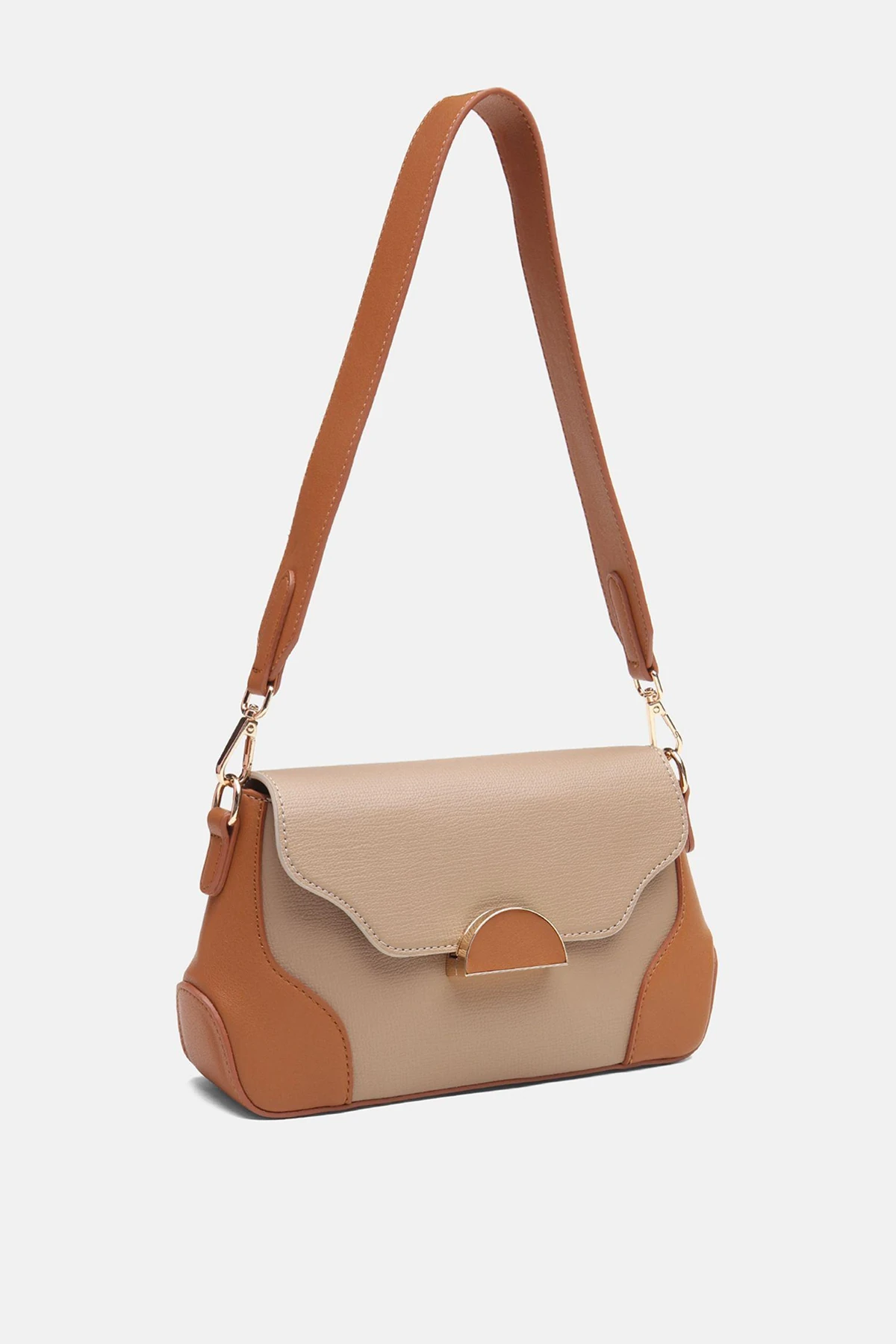 Günlük Kullanım Sienna Kadın Omuz Çantası - Vizon Camel