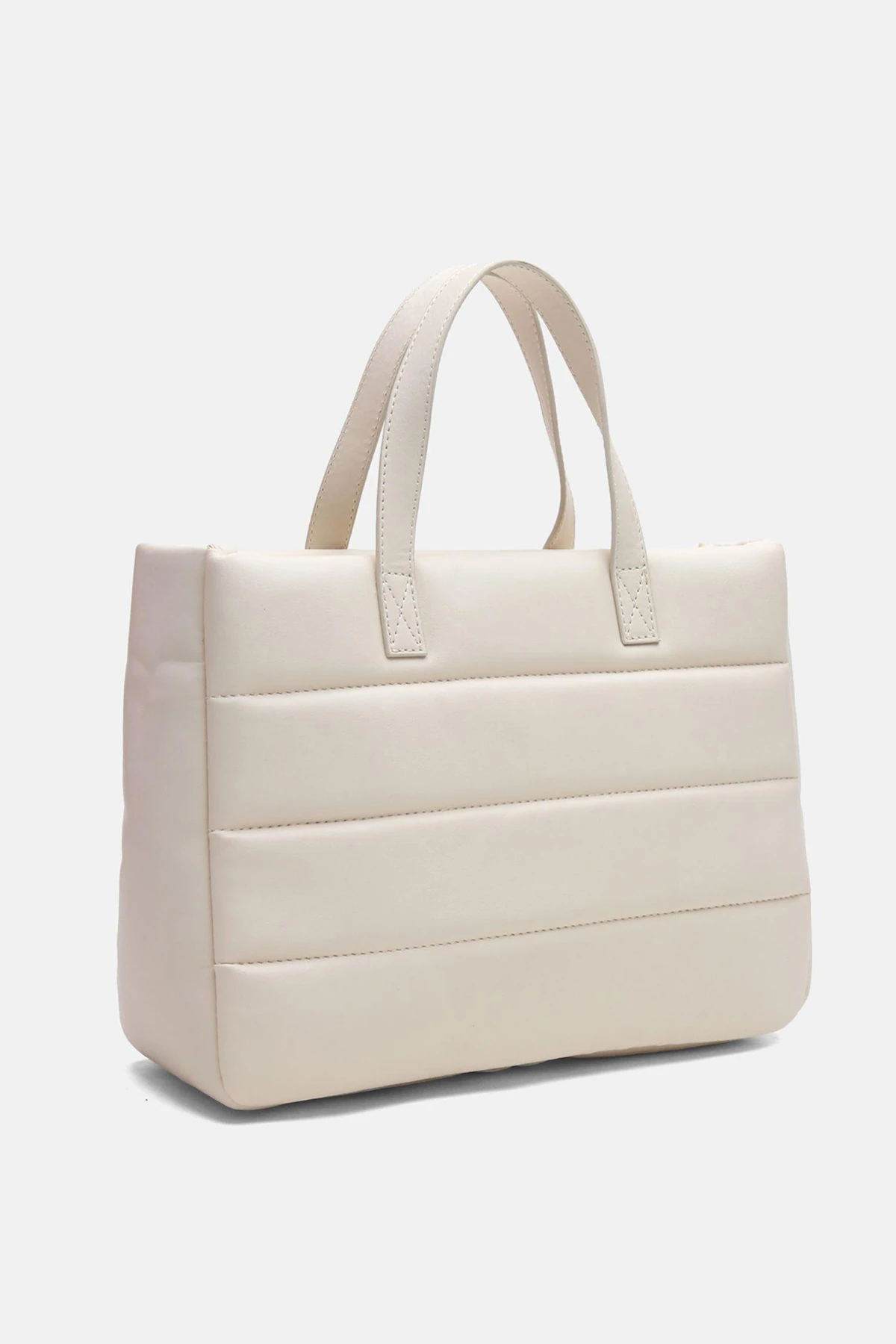 Suni Deri Viva El ve Omuz Kadın Çantası - Krem