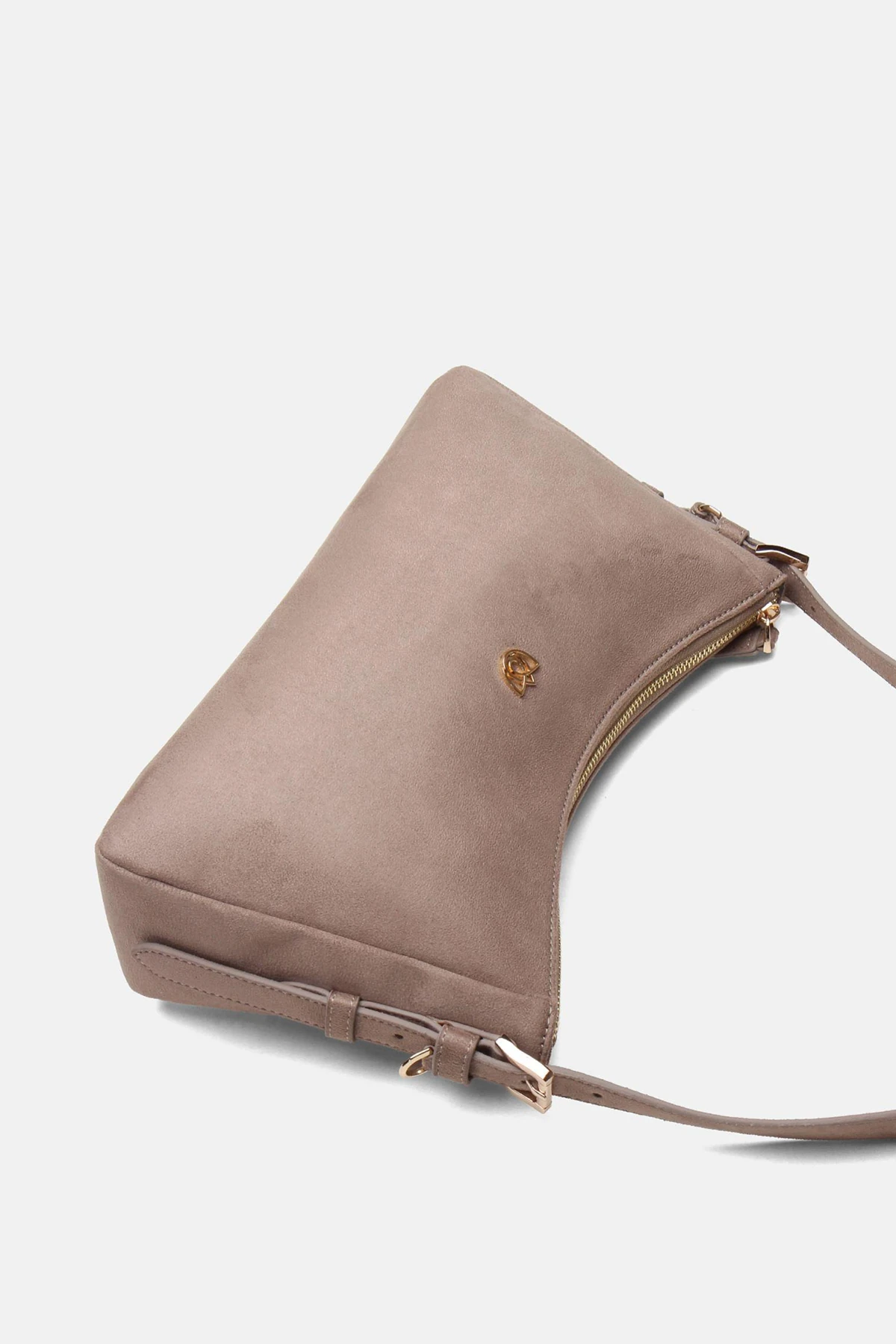 Süet Sueva Kadın El ve Omuz Çantası - Vizon