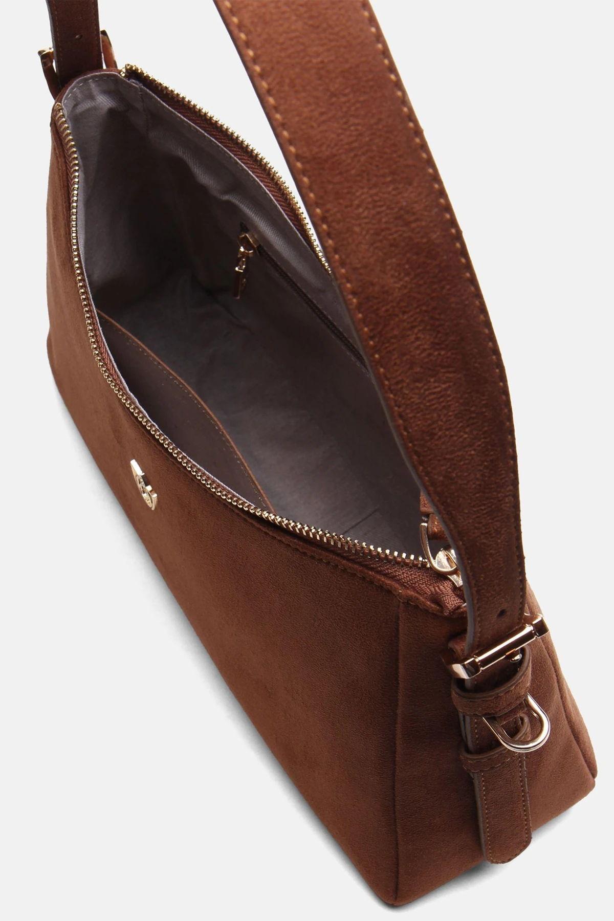 Süet Sueva Kadın El ve Omuz Çantası - Taba