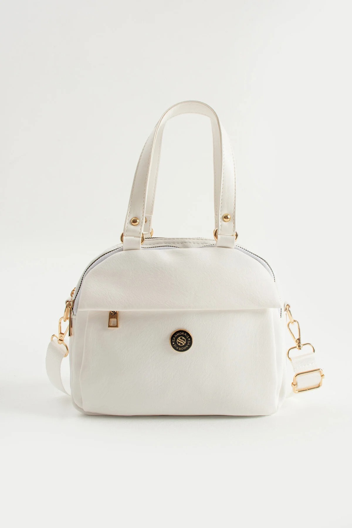 Suni Deri Ayarlanabilir Çapraz Askılı Omuz ve El Çantası