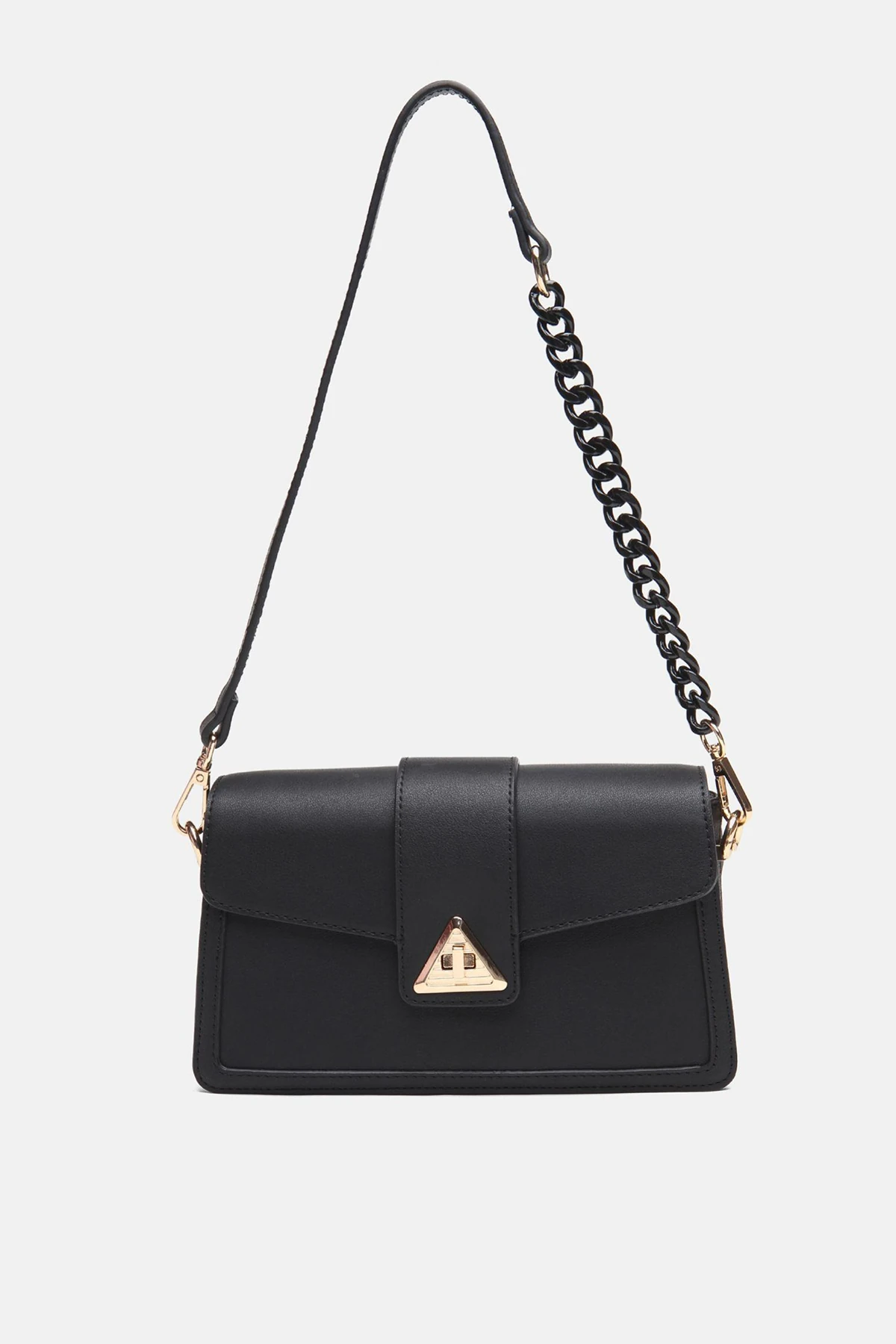 Zincir Detaylı Zoya Kadın Omuz Çantası - Siyah