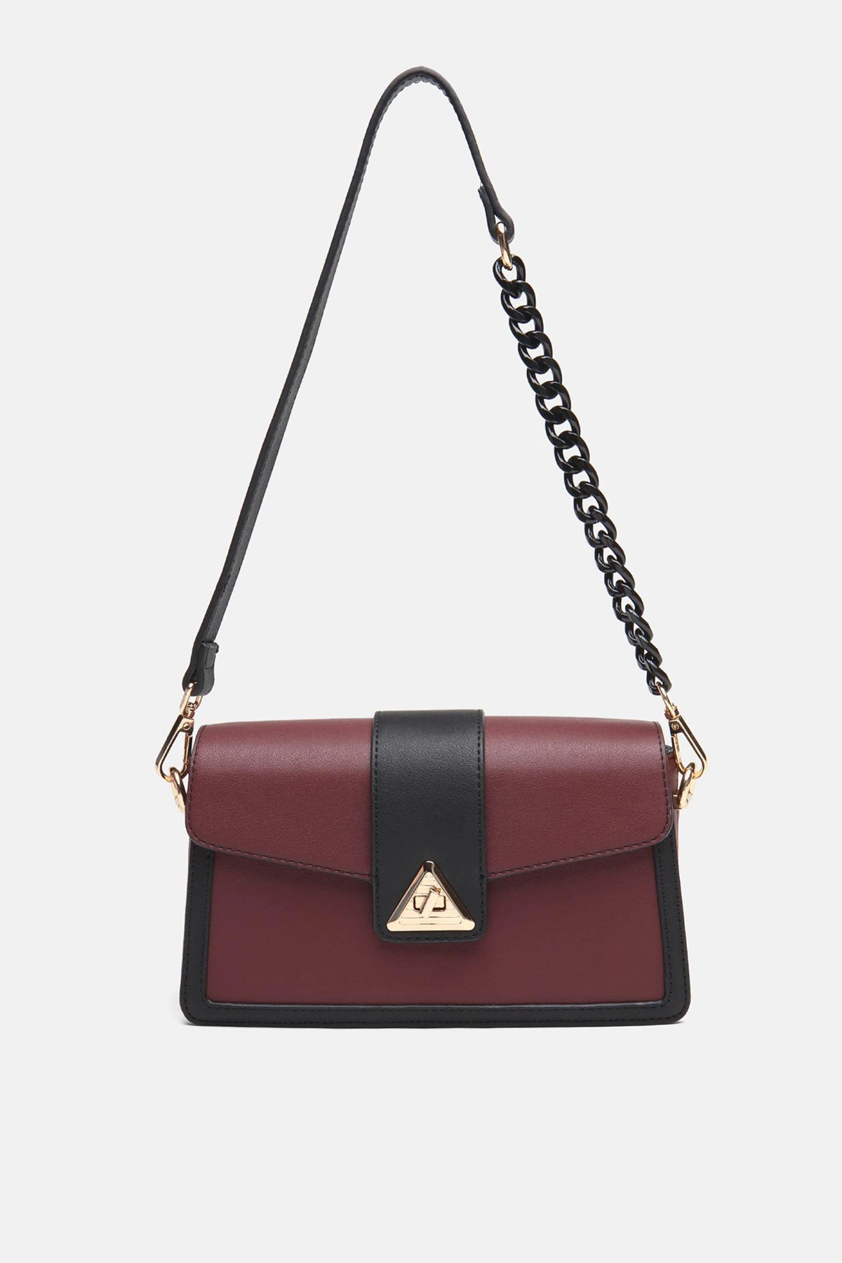 Zincir Detaylı Zoya Kadın Omuz Çantası - Bordo