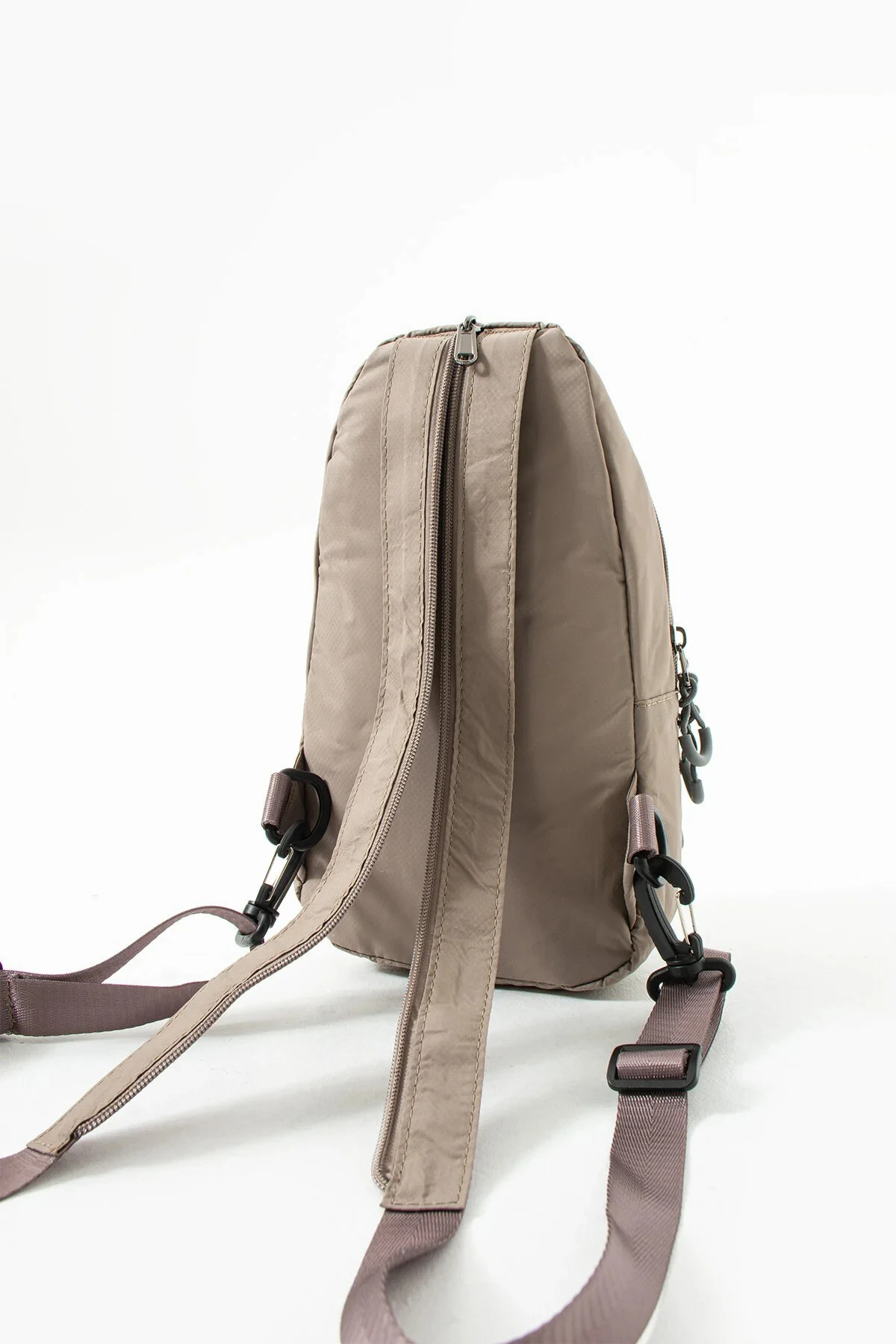 Suya Dayanıklı 3 Bölmeli Unisex Çapraz ve Sırt Çantası - Vizon