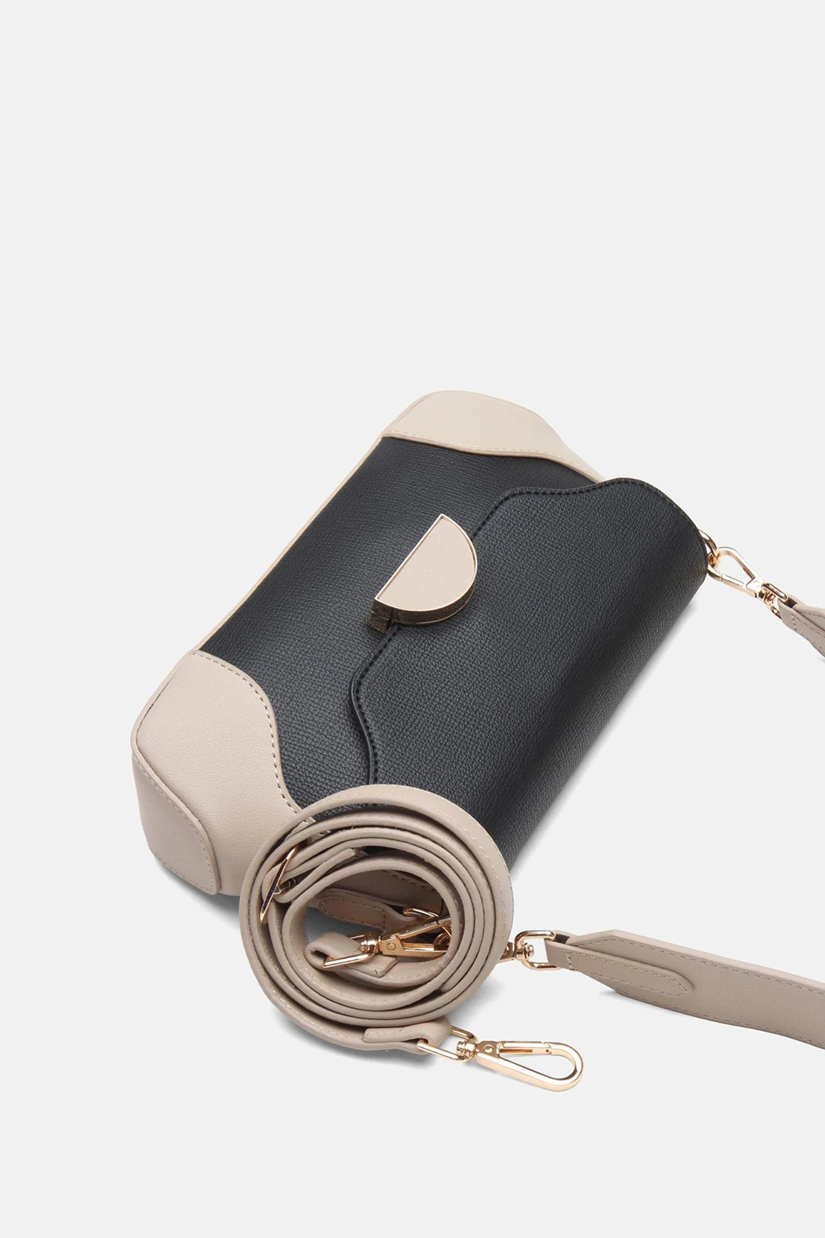 Günlük Kullanım Sienna Kadın Omuz Çantası - Siyah Vizon