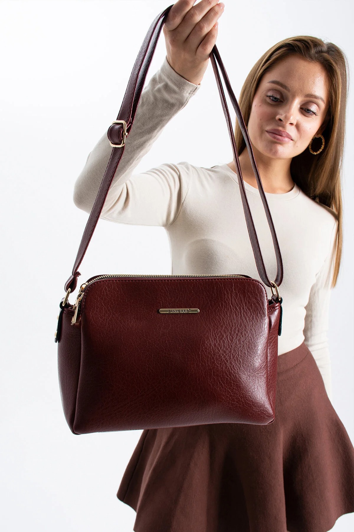 Günlük 3 Bölmeli Ayarlanabilir Askılı Çapraz Çanta