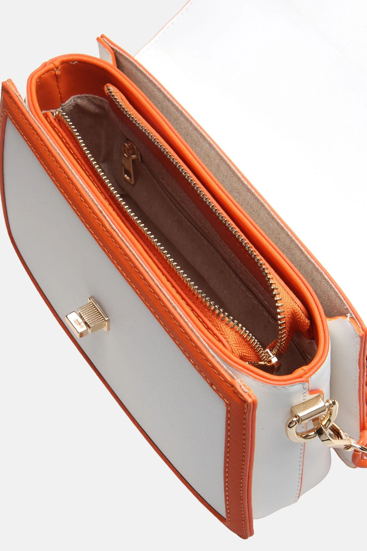 Zincir Detaylı Zoya Kadın Omuz Çantası - Turuncu