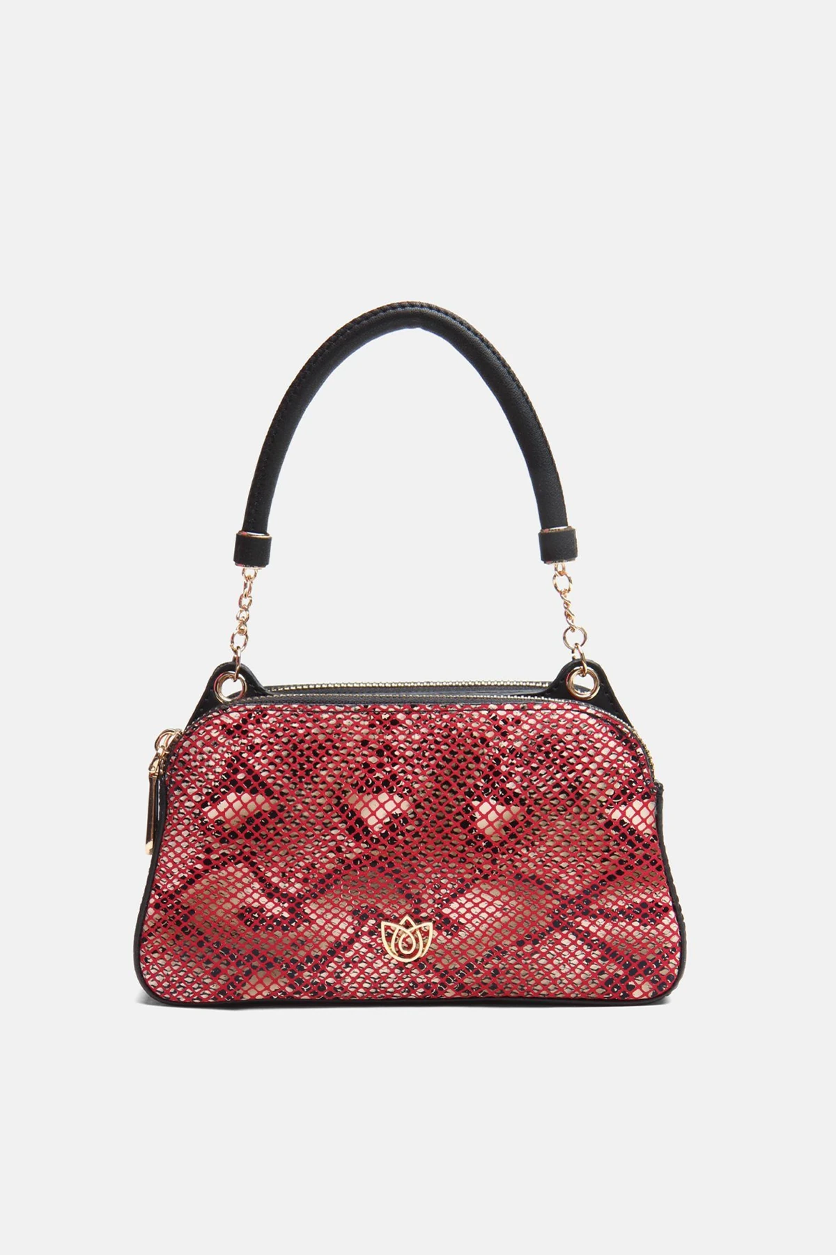 Siyah Bordo Yılan Desen