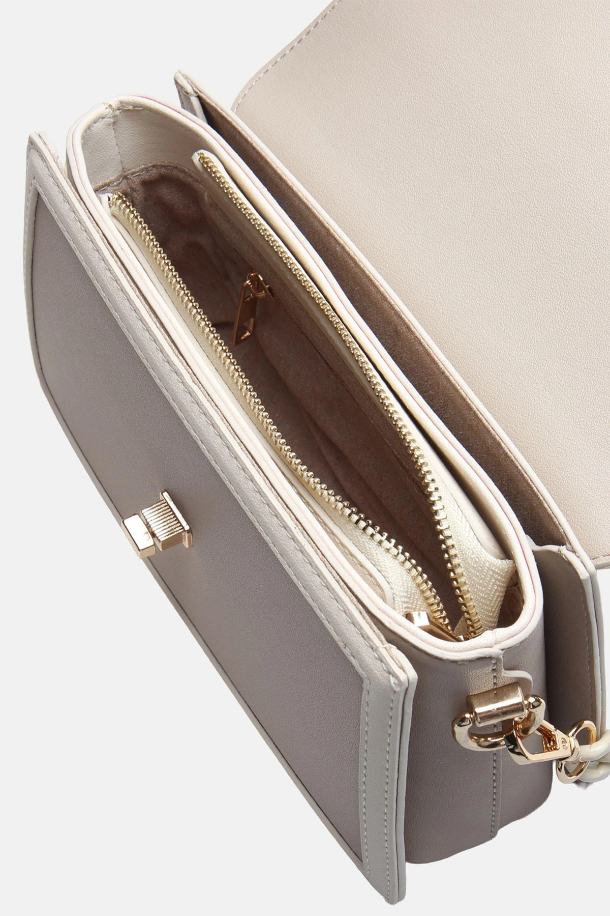 Zincir Detaylı Zoya Kadın Omuz Çantası - Vizon