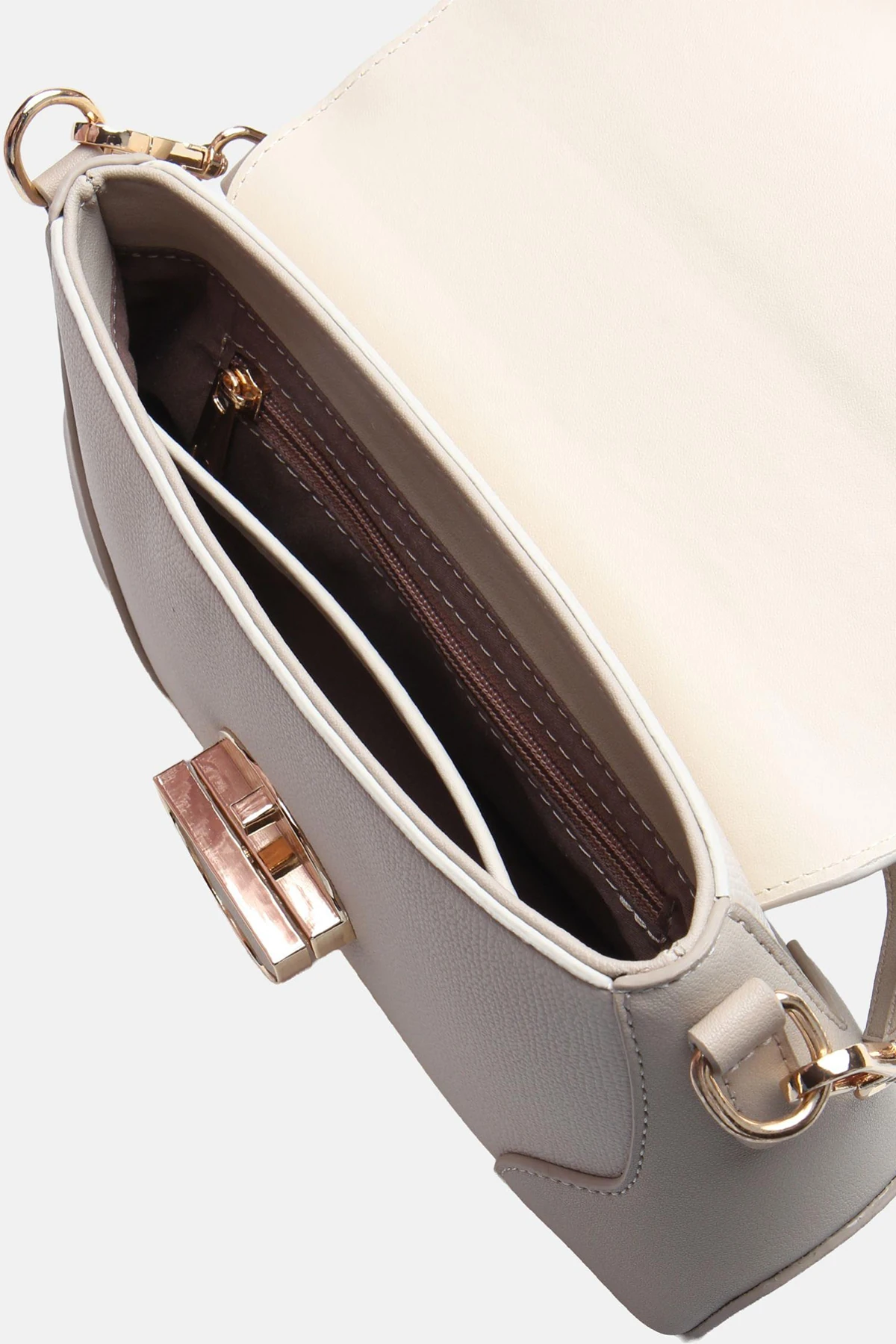 Günlük Kullanım Sienna Kadın Omuz Çantası - Krem Vizon