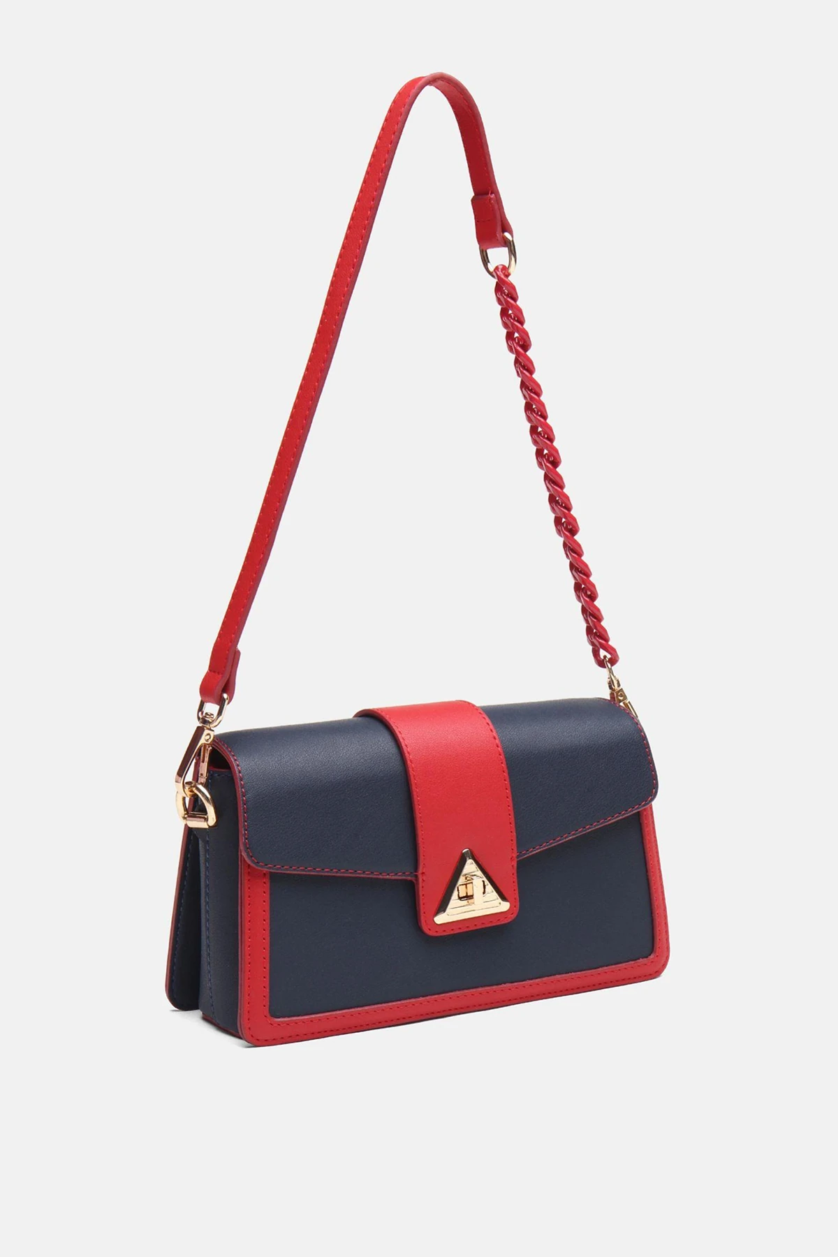 Zincir Detaylı Zoya Kadın Omuz Çantası - Kırmızı