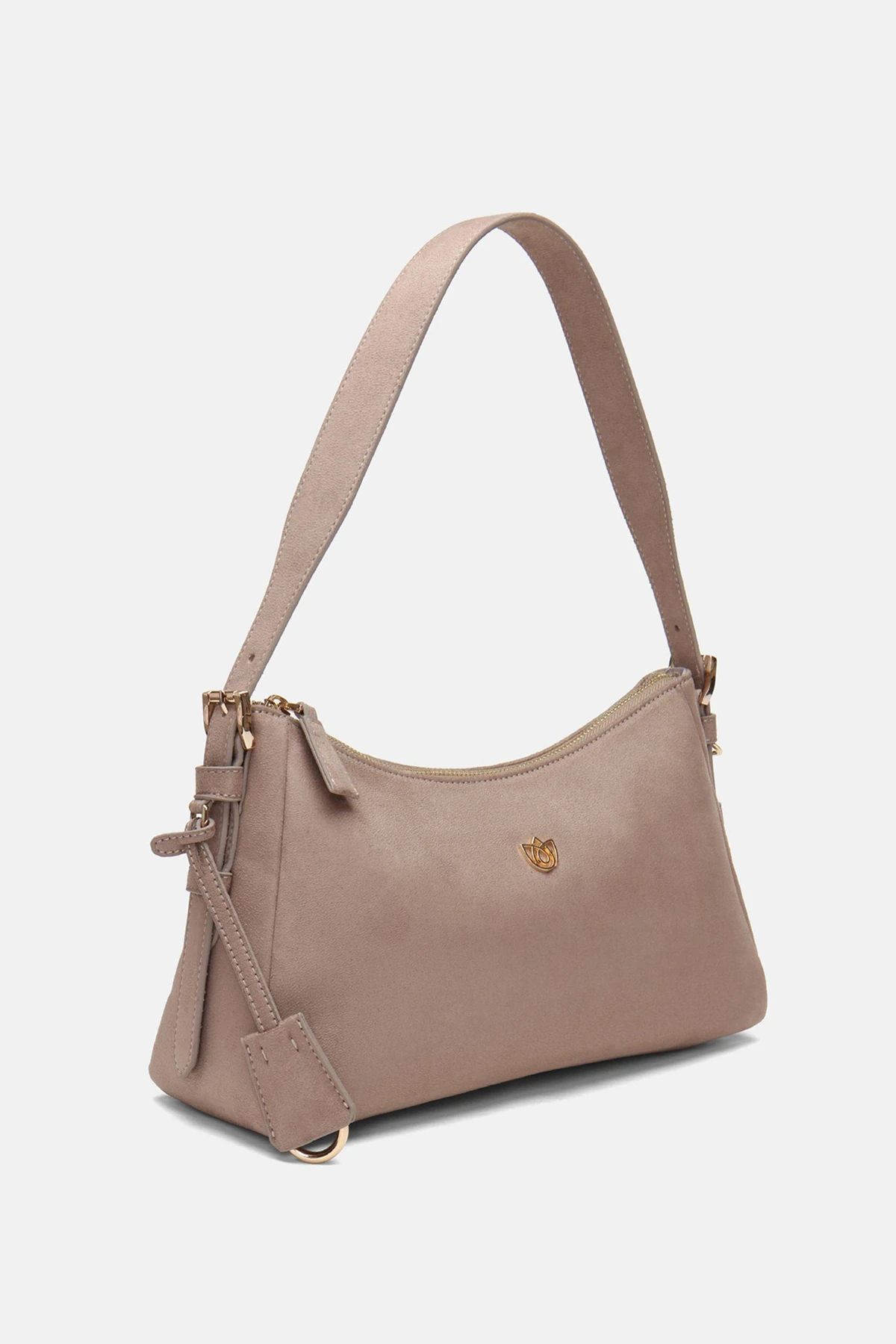 Süet Sueva Kadın El ve Omuz Çantası - Vizon