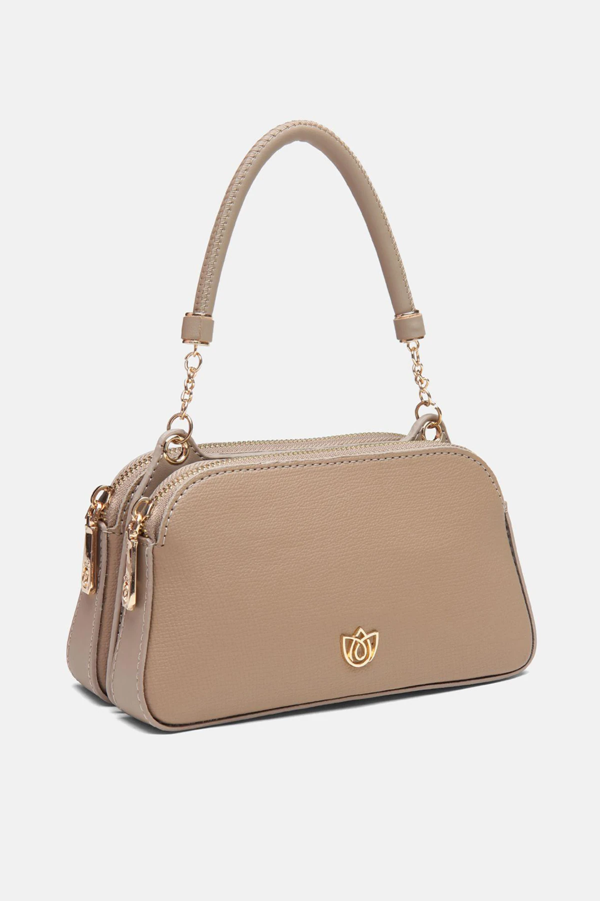 Zincir Detaylı Vegan Deri Fiamma İkiz Çanta