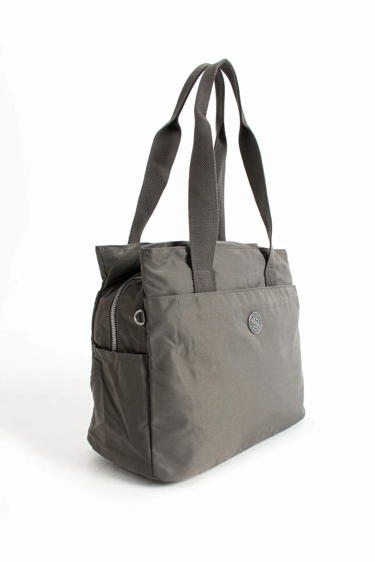 5 Gözlü Büyük Boy Suya Dayanıklı Saten Kumaş Omuz Çantası