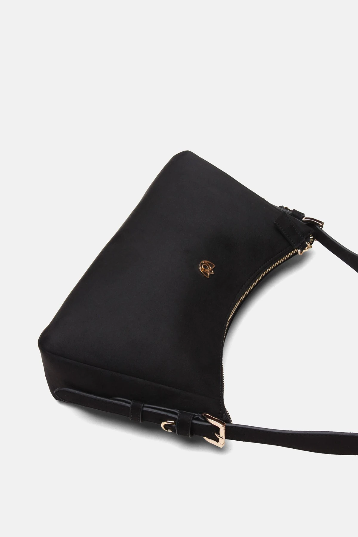 Süet Sueva Kadın El ve Omuz Çantası - Siyah