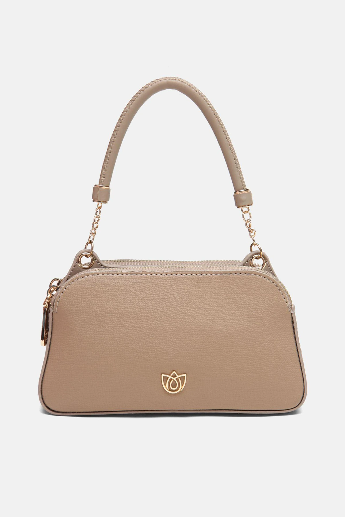 Zincir Detaylı Vegan Deri Fiamma İkiz Çanta