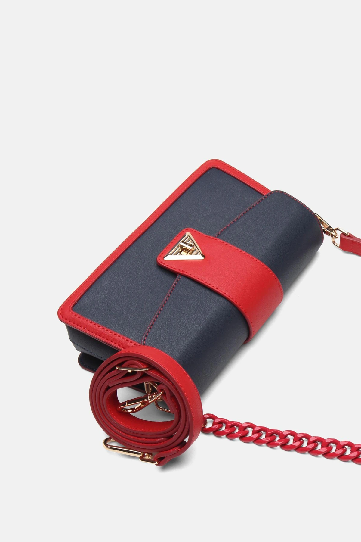 Zincir Detaylı Zoya Kadın Omuz Çantası - Kırmızı