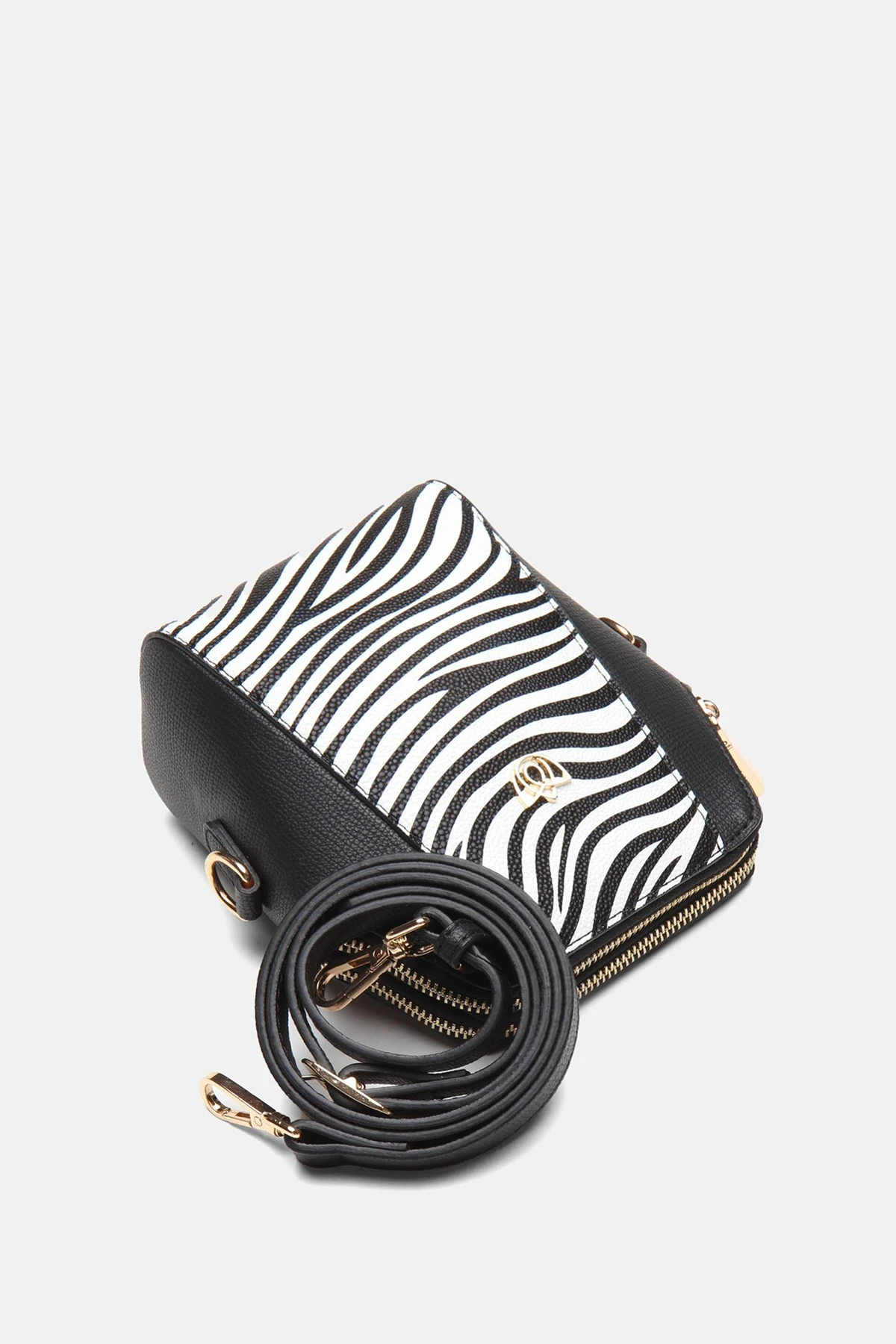 ​Ayarlanabilir Askılı Idril Çapraz Kadın Çantası - Zebra