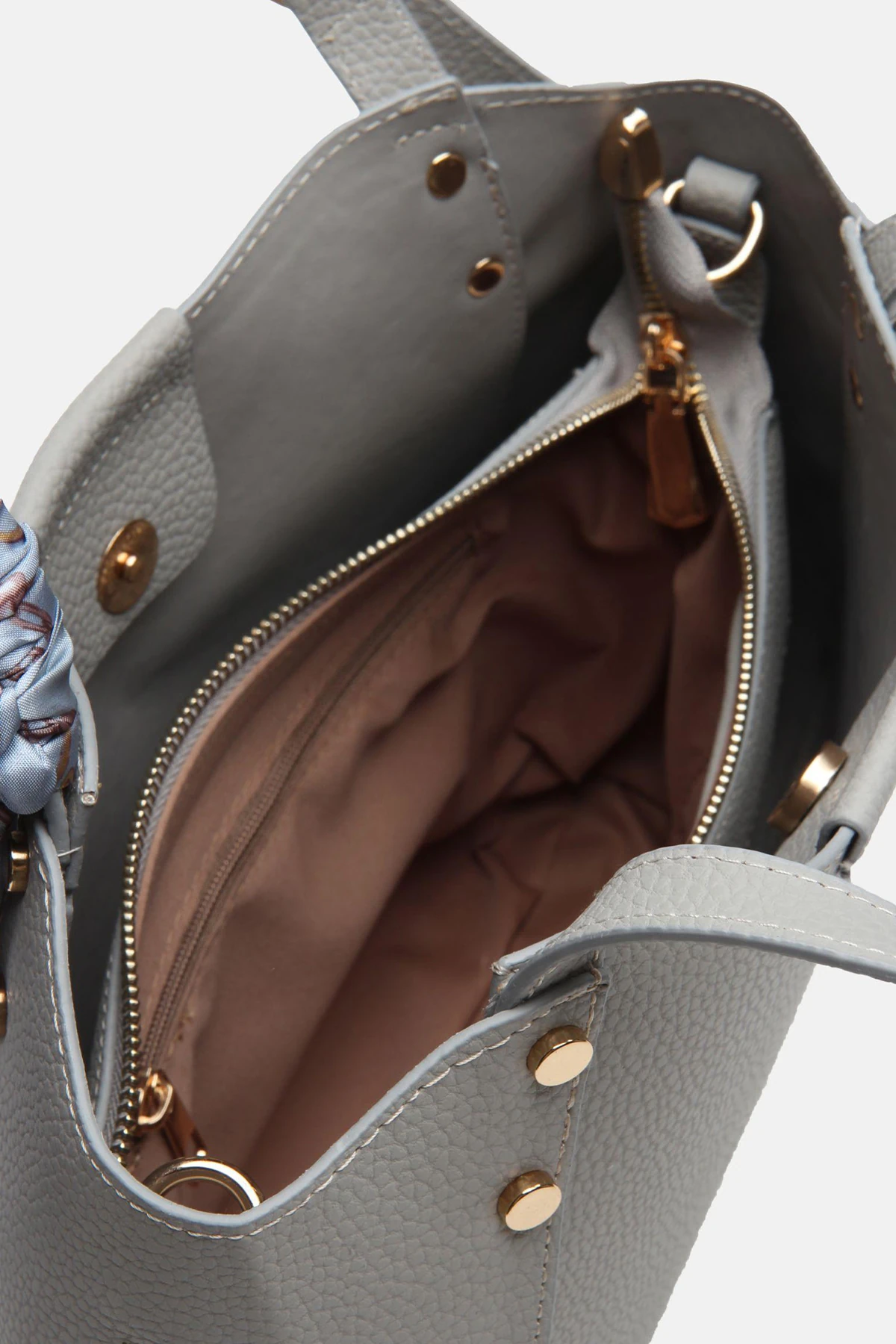 Yavru Çantalı Modern Tasarım Arwen Kadın Omuz Çantası - Gri