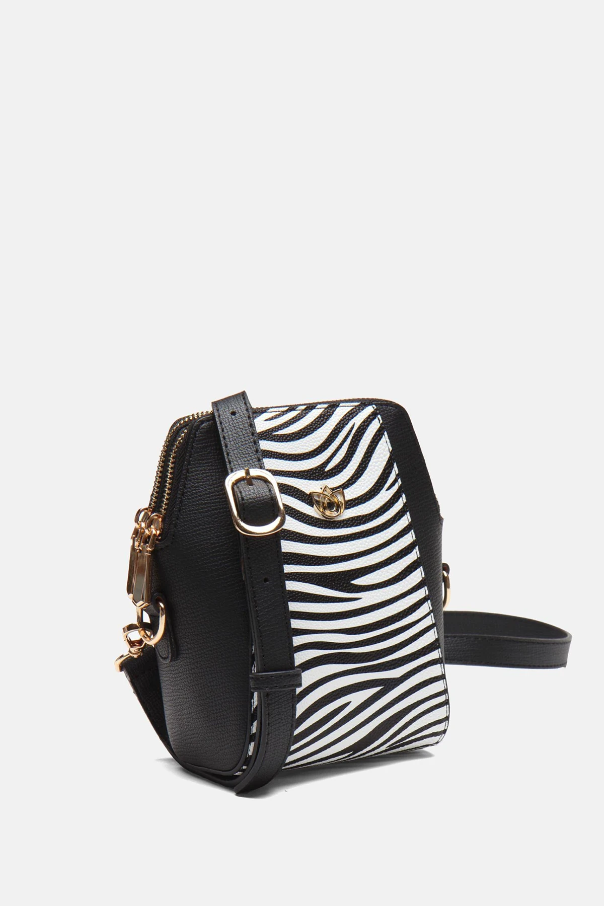 ​Ayarlanabilir Askılı Idril Çapraz Kadın Çantası - Zebra