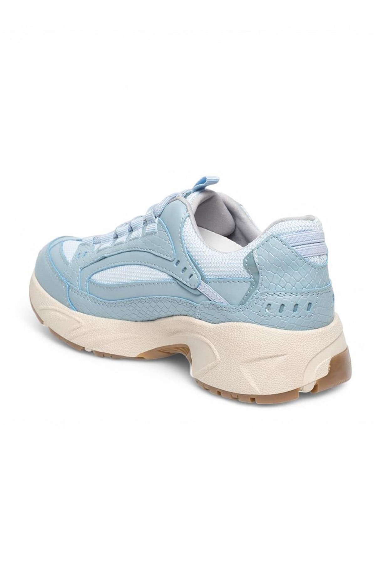 Yüksek Taban Rahat Ortopedik Kadın Spor Ayakkabı Sneaker - Açık Mavi