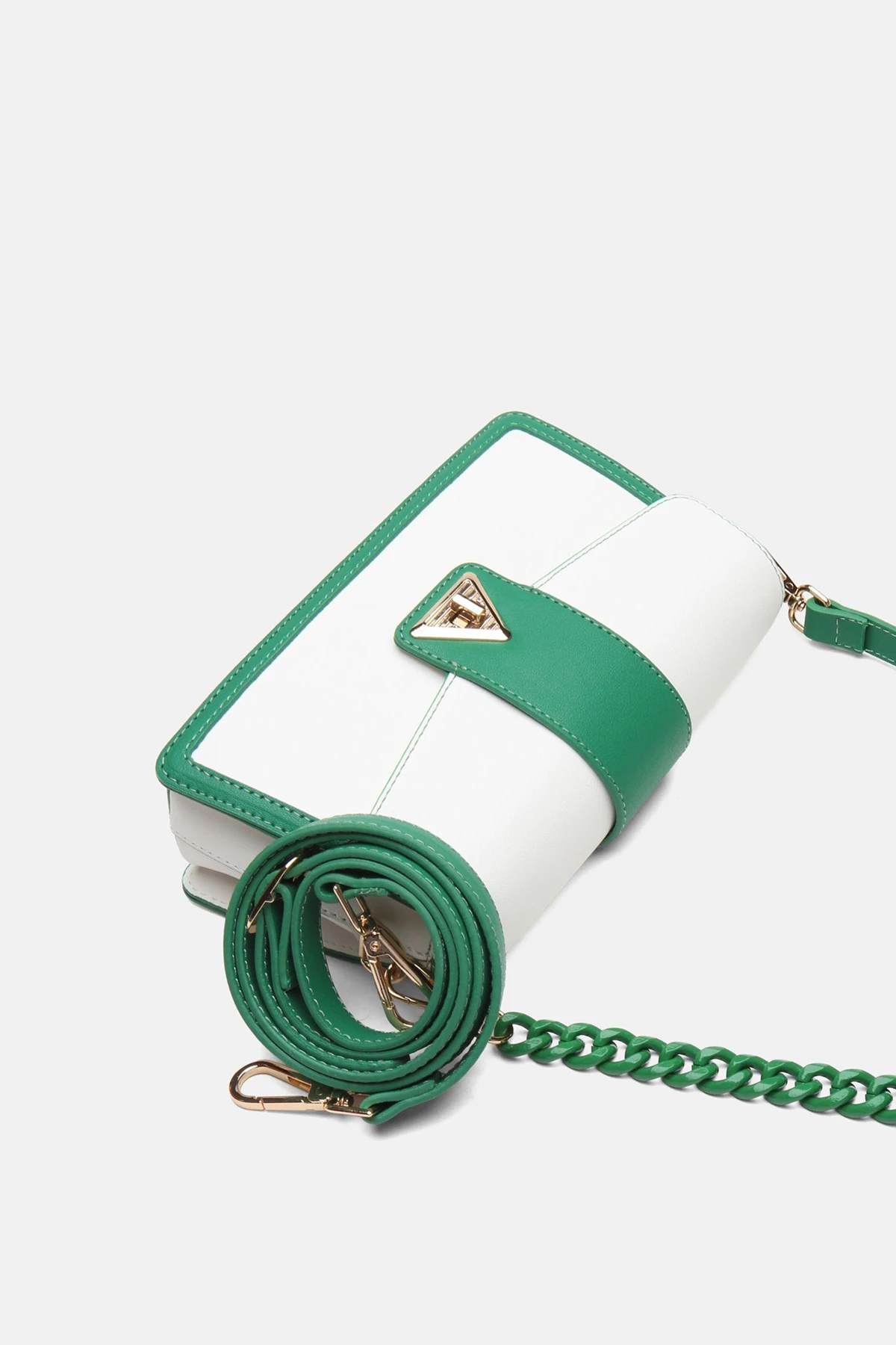 Zincir Detaylı Zoya Kadın Omuz Çantası - Yeşil