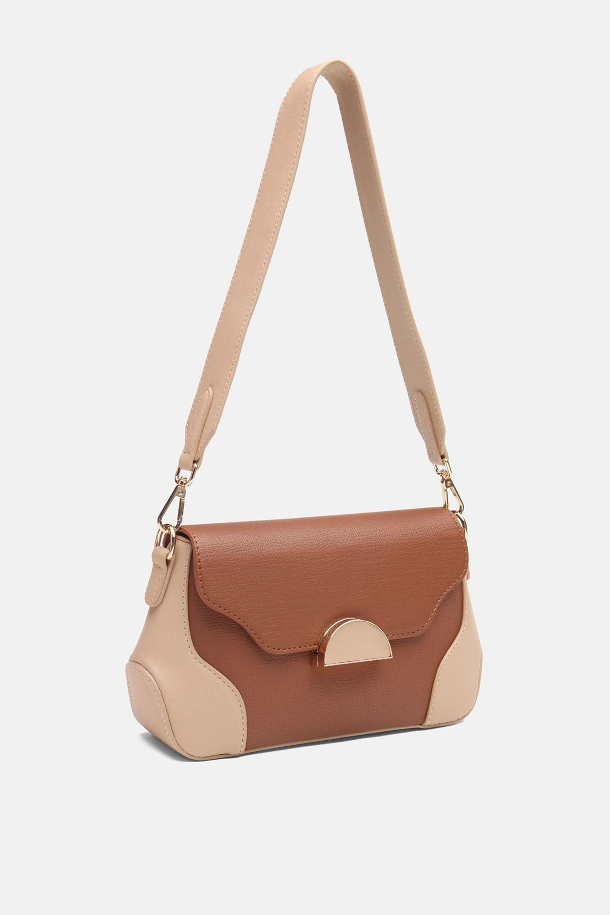 Günlük Kullanım Sienna Kadın Omuz Çantası - Taba Ten