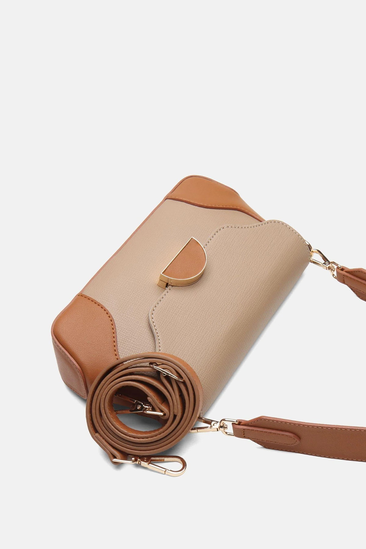 Günlük Kullanım Sienna Kadın Omuz Çantası - Vizon Camel