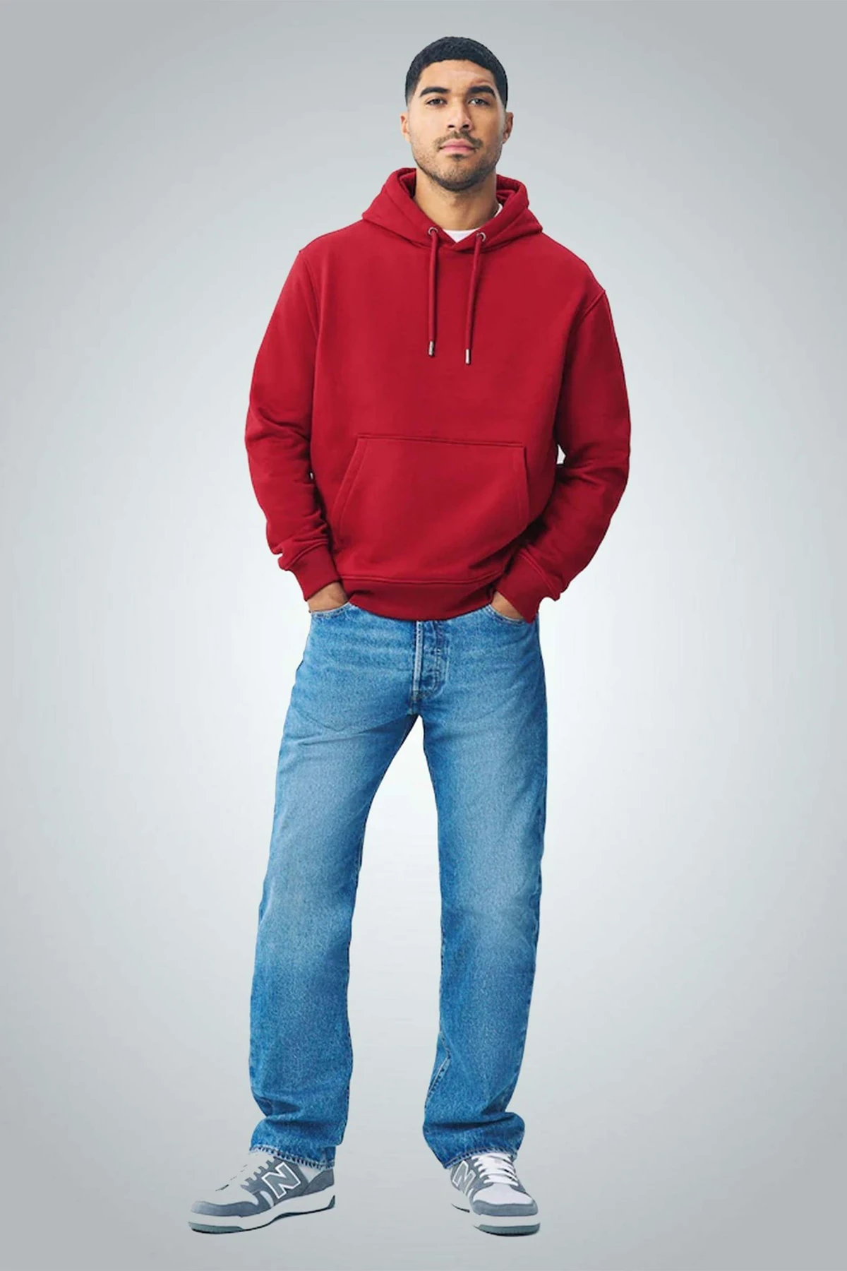 3 İplik Kapüşonlu Erkek Sweatshirt