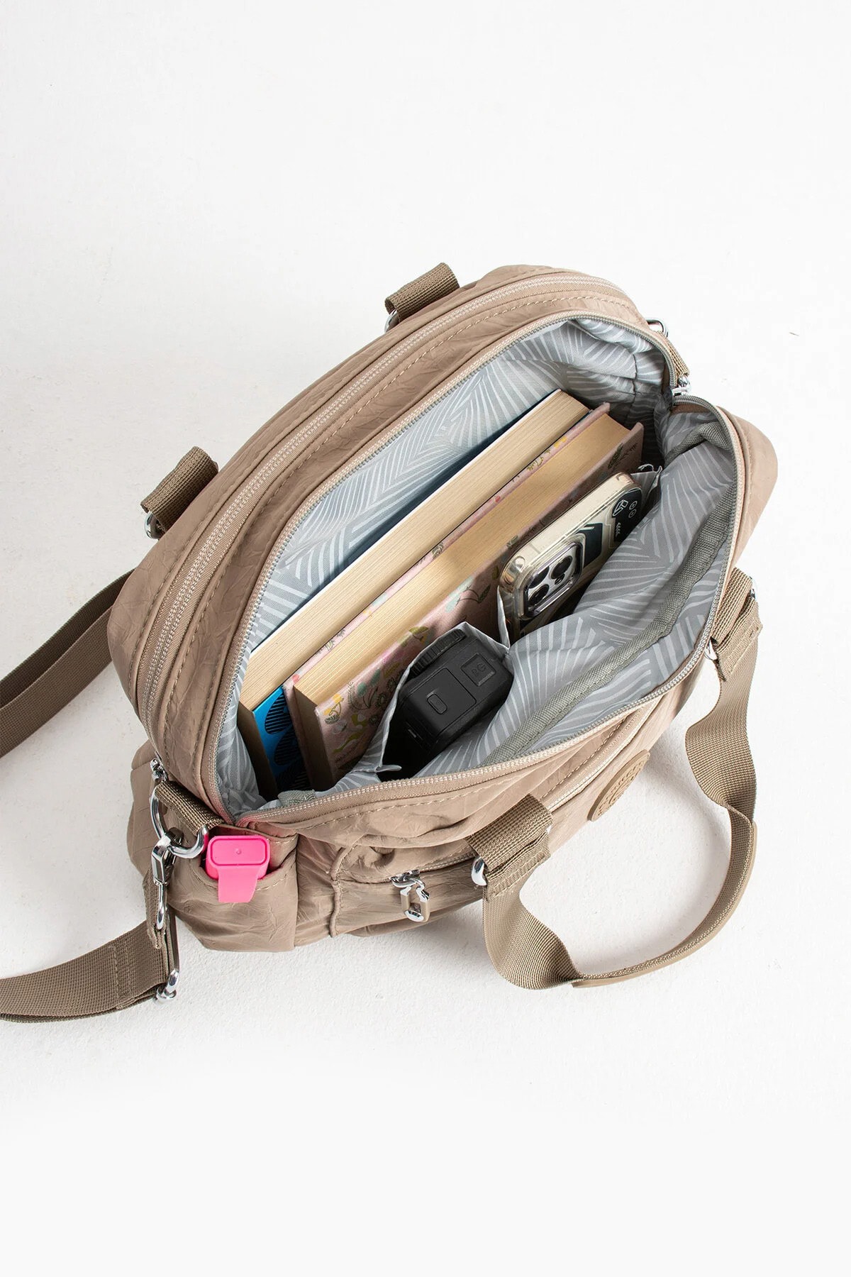 Paraşüt Kumaş 4 Bölmeli Çapraz Askılı El ve Omuz Çantası