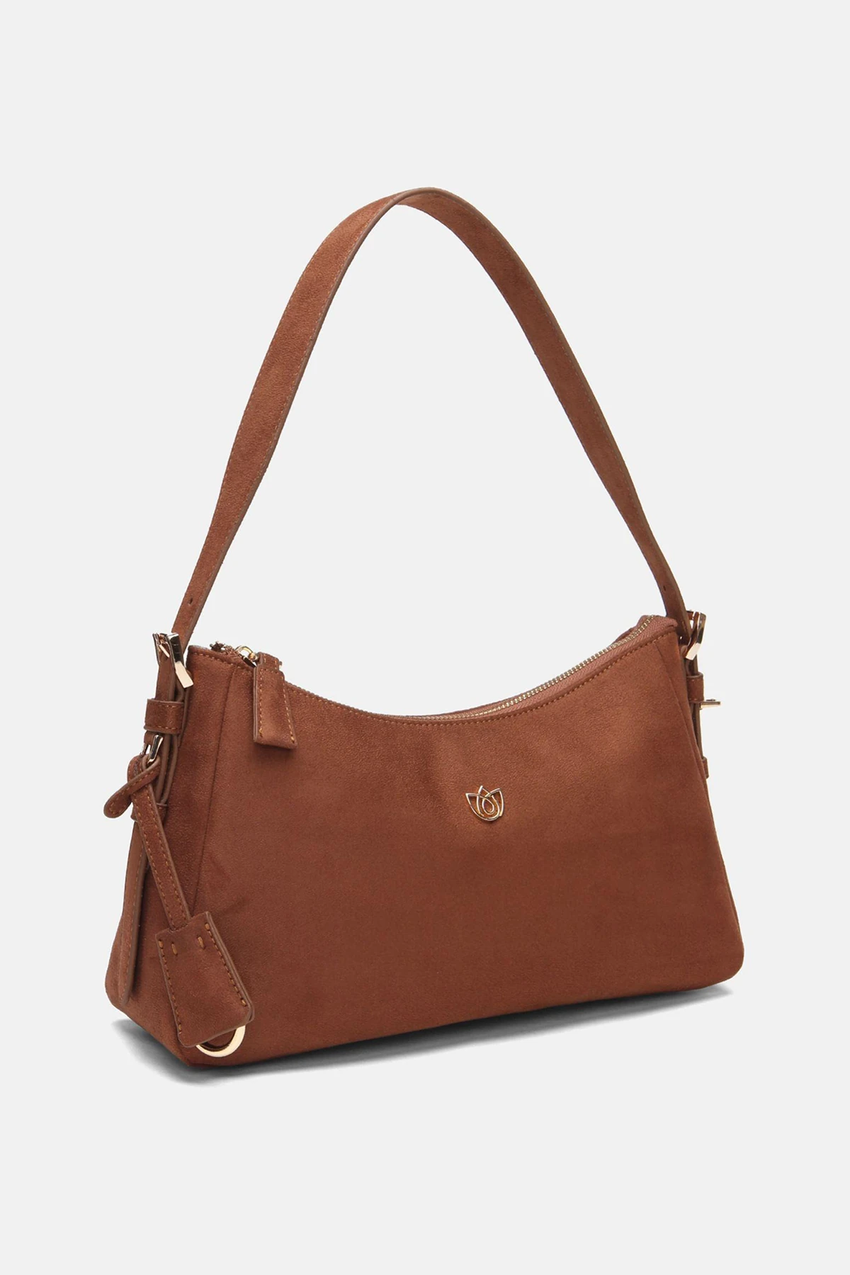 Süet Sueva Kadın El ve Omuz Çantası - Taba