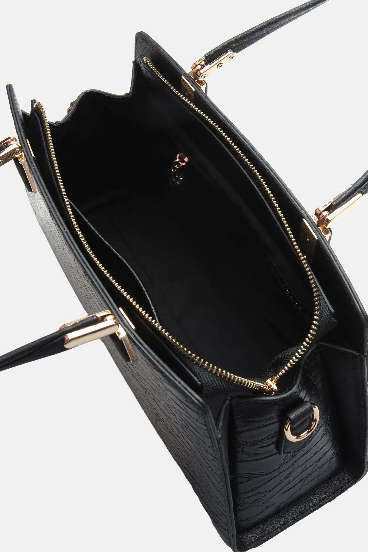 Vegan Deri Anneliese El ve Omuz Kadın Çantası - Siyah