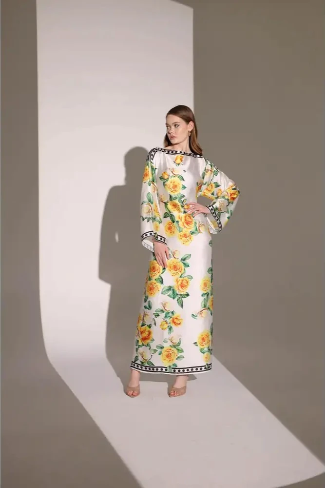 2 Şekilli İpek Elbise