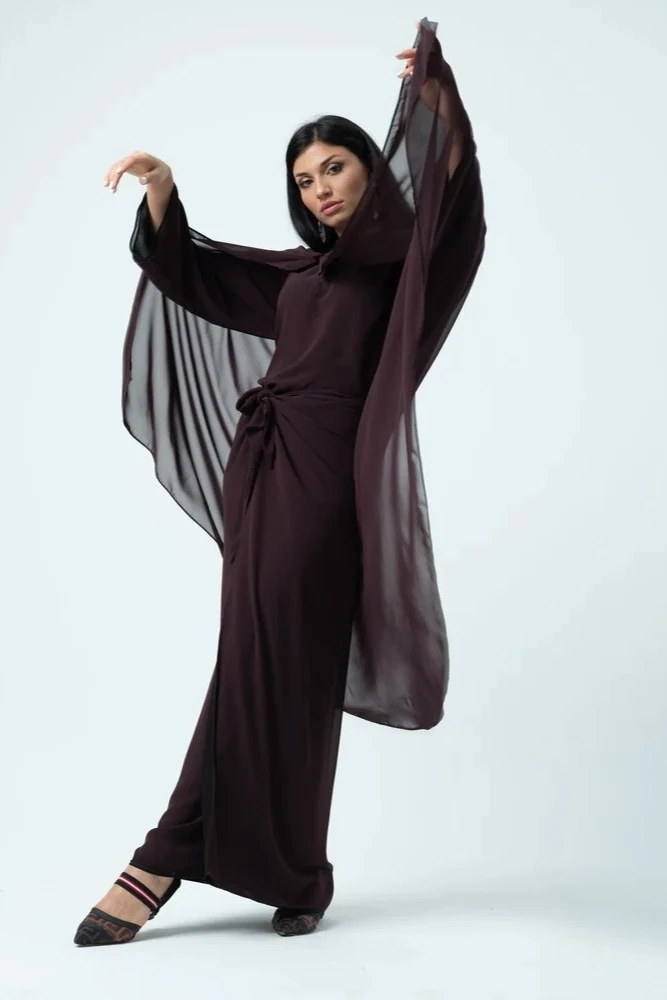 Pelerinli Bağlamalı Etekli Takım