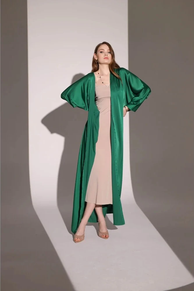Yeşil İpek Abaya